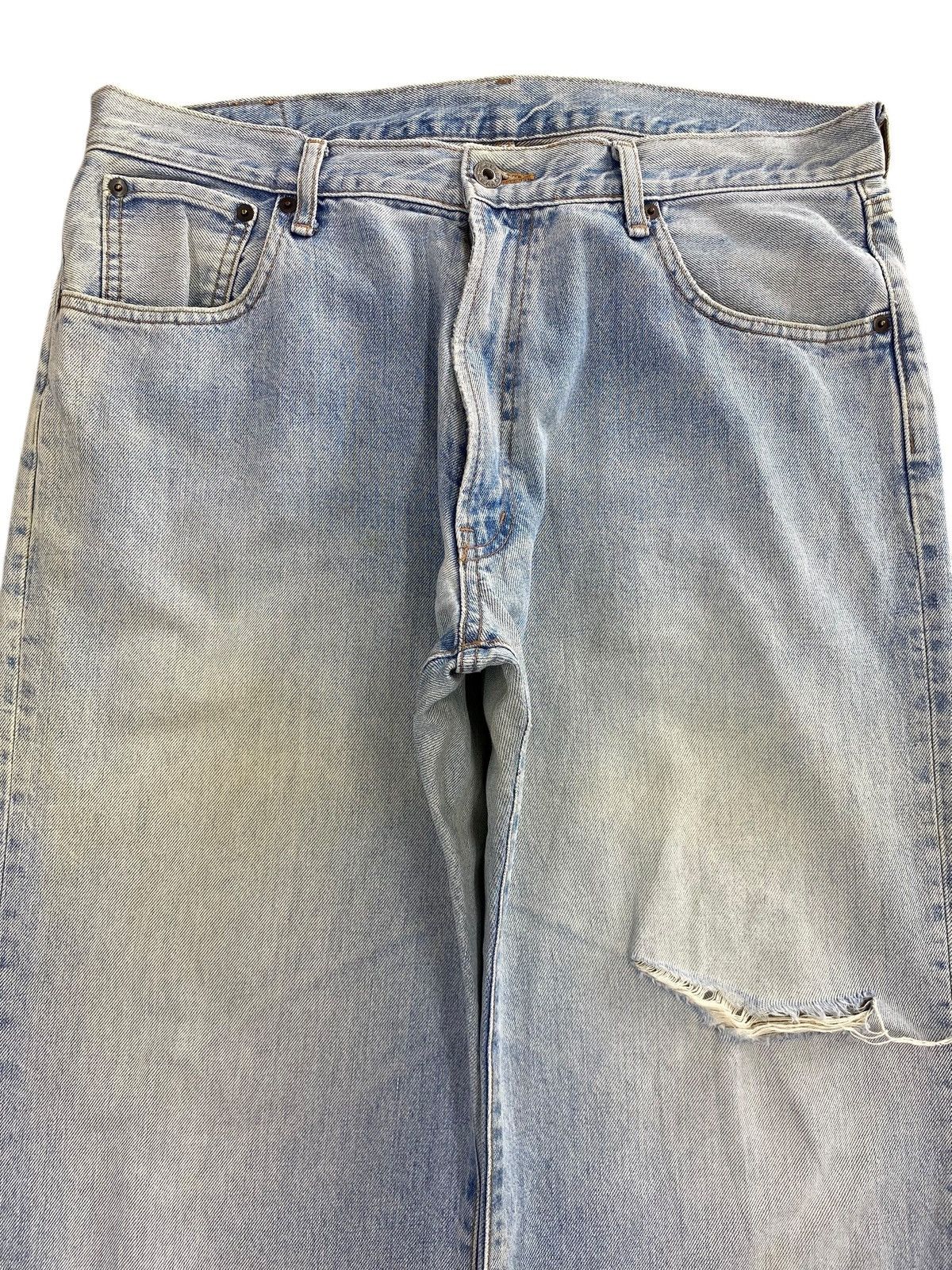 Japanese Brand Japanese Brand Acid Blue Wash Ripped Style Jeans Size US 35 - 2 Thumbnail