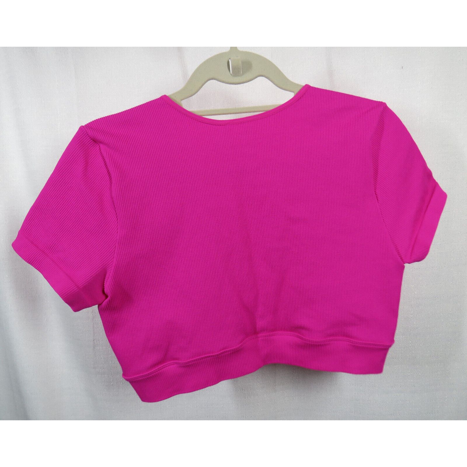 Other Wild Fable Fuchsia Ribbed Deep V Neck Cropped Fitted Top XXL Size XXL / US 16-18 / IT 52-54 - 7 Thumbnail