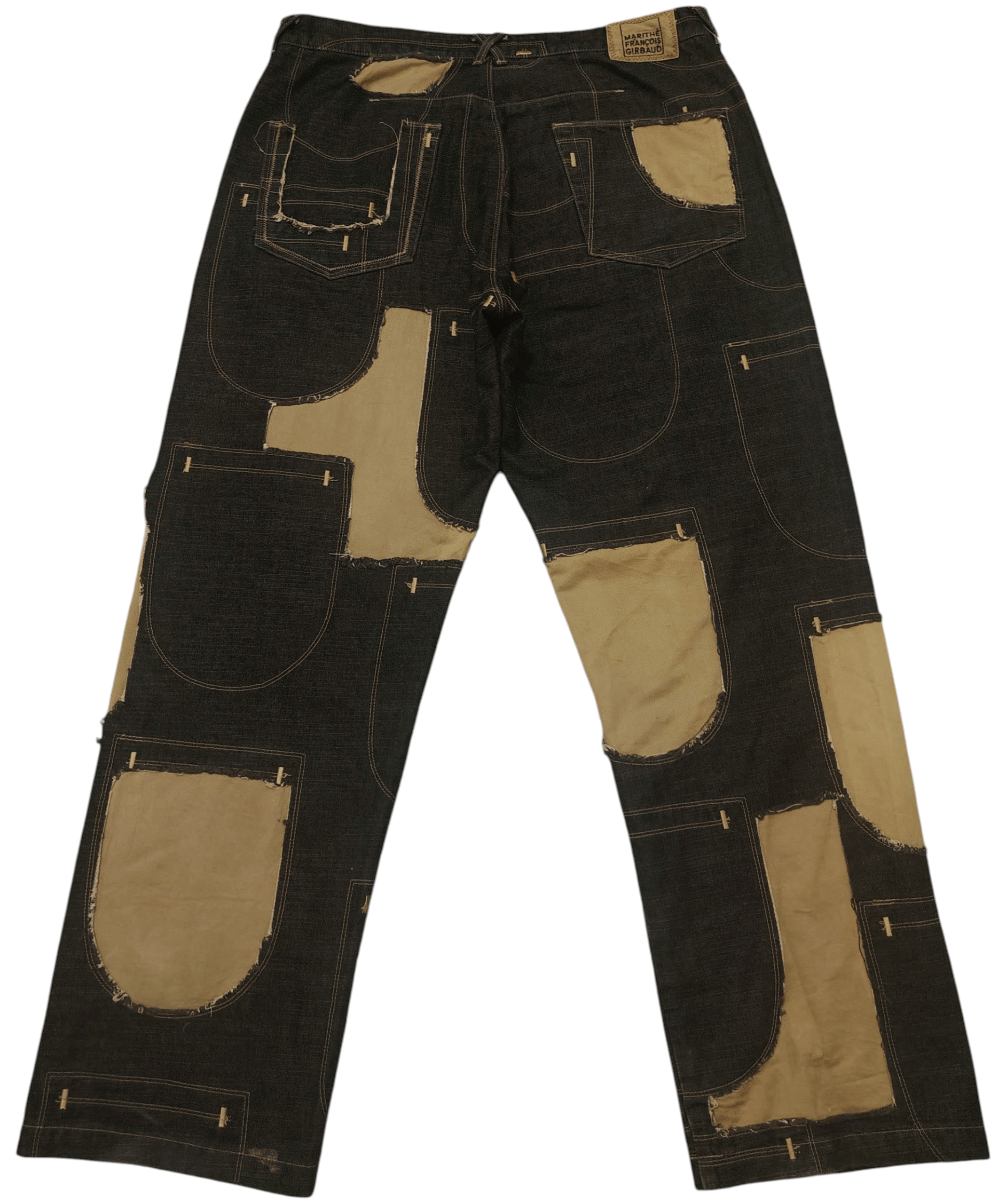 Who Decides War Rare!!! Marithe Francois Girbaud Patchwork Baggy Pants Jeans Size US 38 / EU 54 - 1 Thumbnail