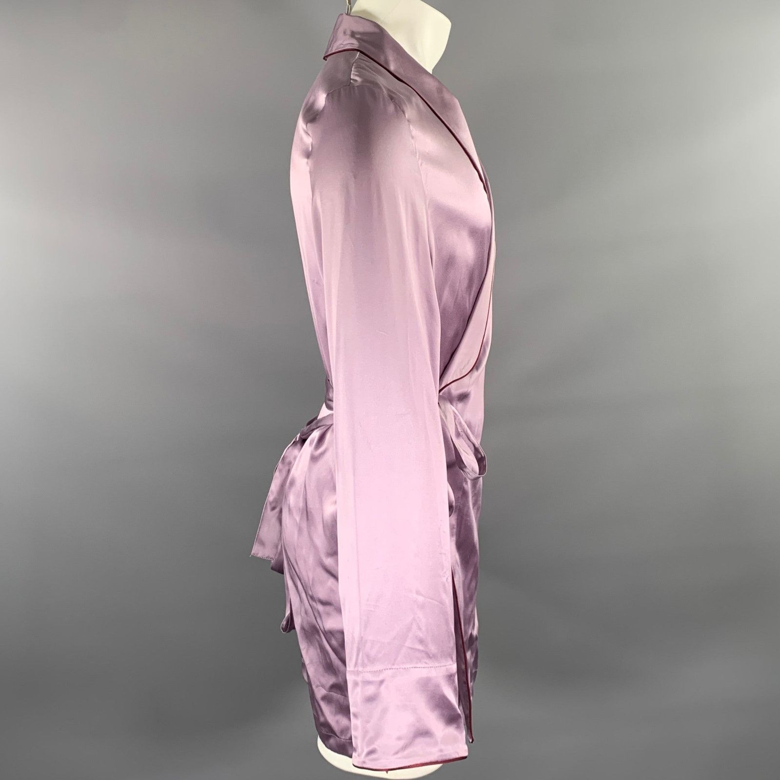 Ann Demeulemeester ANN DEMEULEMEESTER Size M Purple Violet Silk Robe Size 40 - 4 Thumbnail