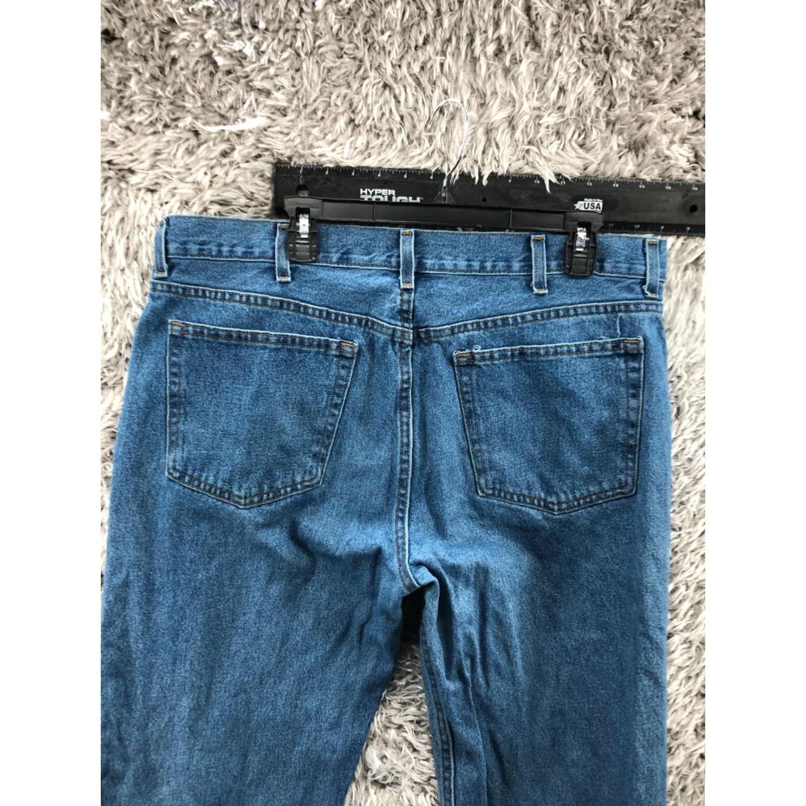 George George Straight Jeans Mens 38x32 Mid Rise Medium Wash Blue Jeans Size 38 Mens George Straight Relaxed Modern Classic American Brand Clothing Size US 38 / EU 54 - 6 Thumbnail