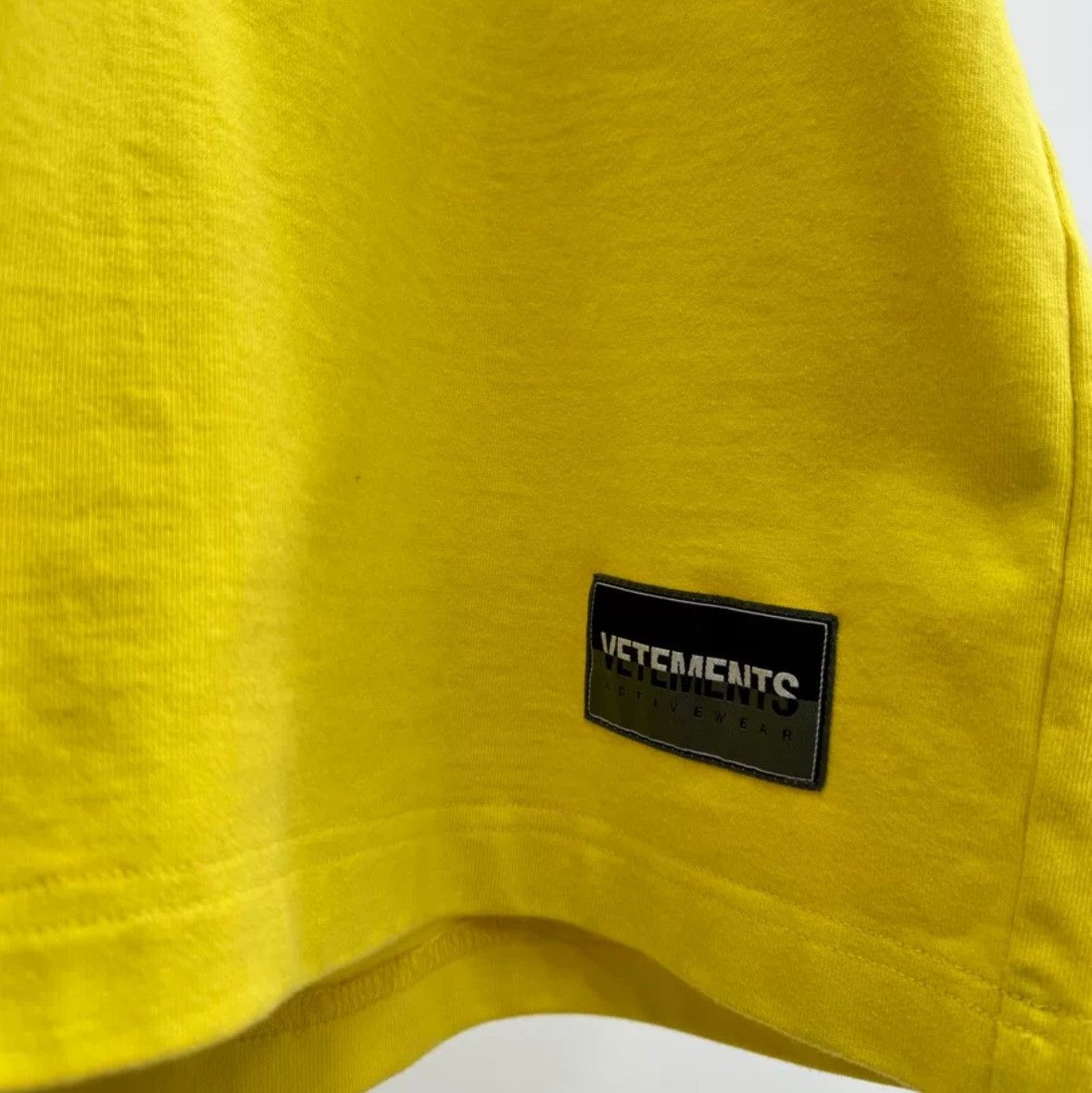 Vetements Yellow Foam Logo Short Sleeve 2412-Nextarrow