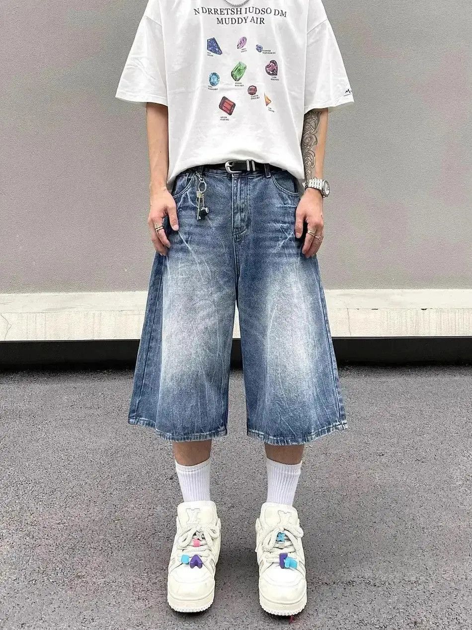 Japanese Brand Streetwear Distressed Loose y2k Jorts Shorts Size US 32 / EU 48 - 3 Thumbnail