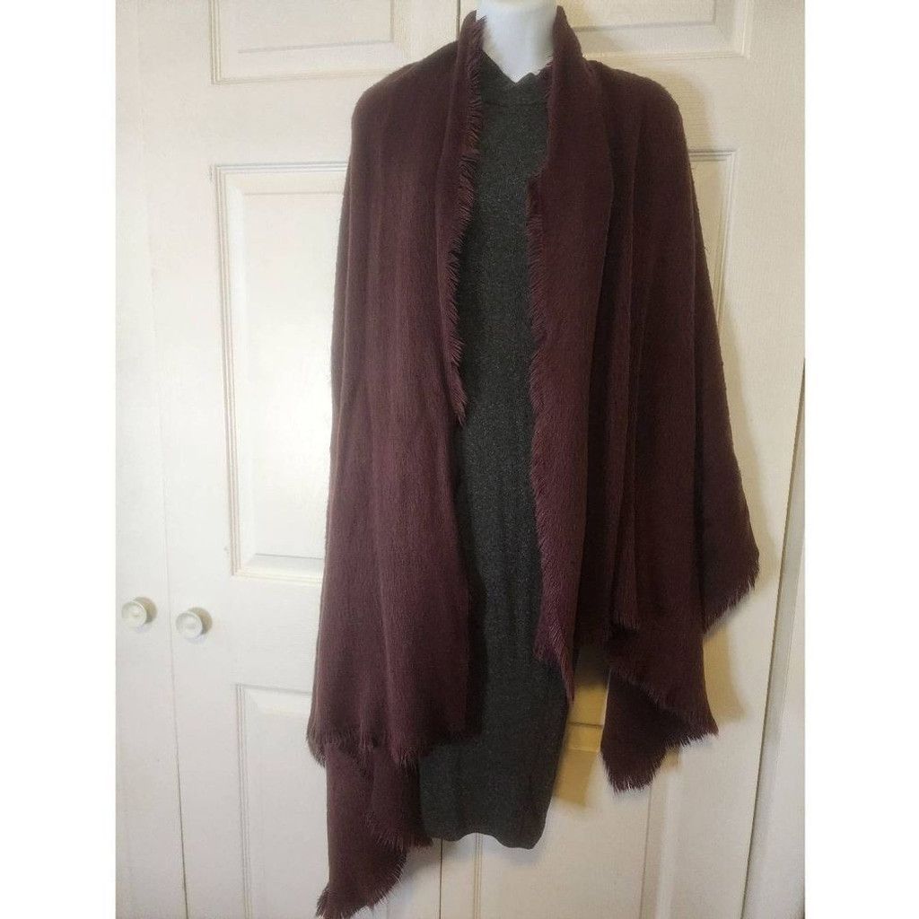 H&M Maroon Blacket Fuzzy Scarf 31× 71 Size ONE SIZE - 4 Thumbnail