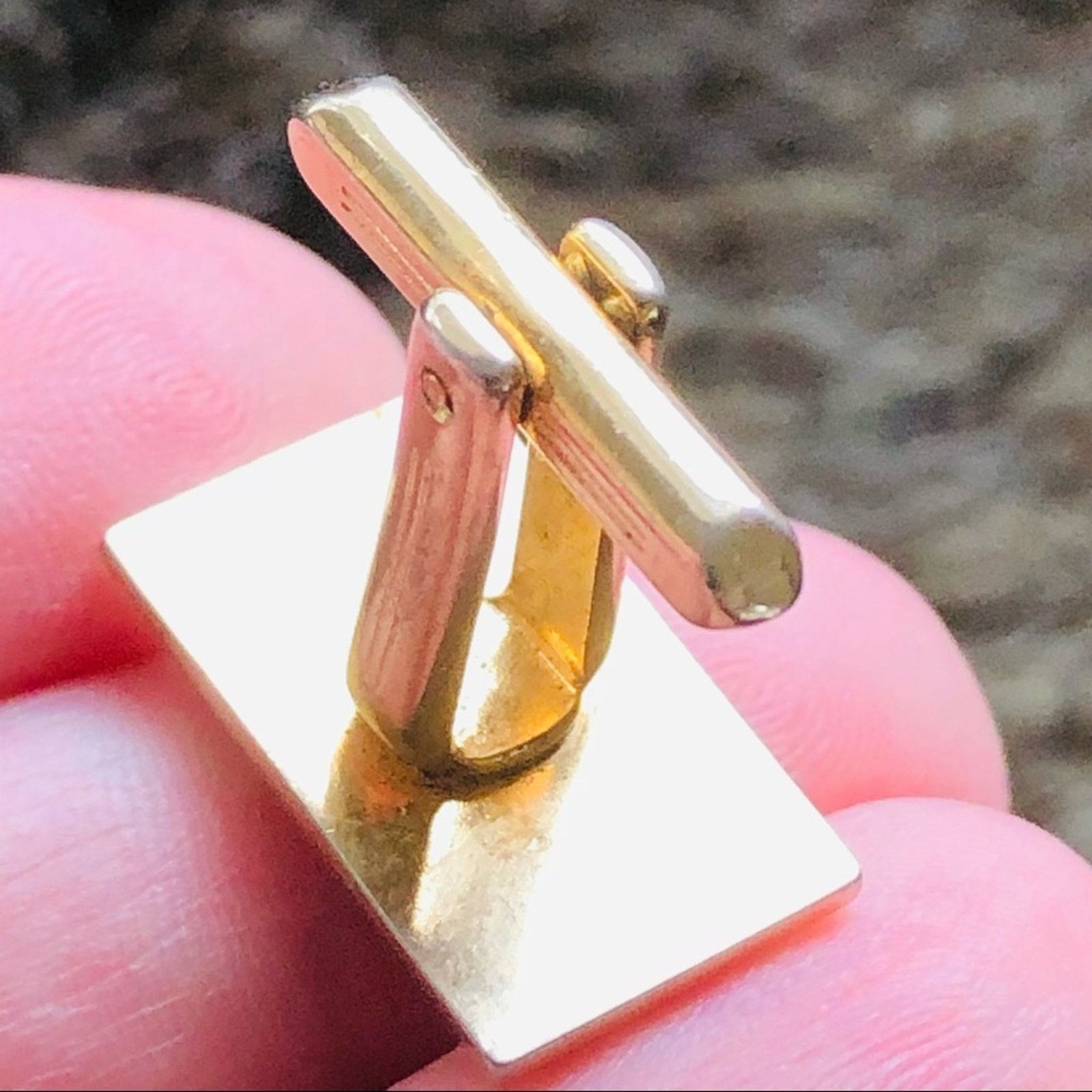 Vintage Vintage men’s Hickok gold rectangle cuff links Size ONE SIZE - 6 Thumbnail