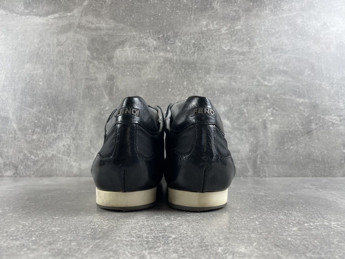 Fendi Fendi Vintage 90s Zucca Nylon Leather Black Low Top Sneakers Size US 11 / EU 44 - 6 Thumbnail