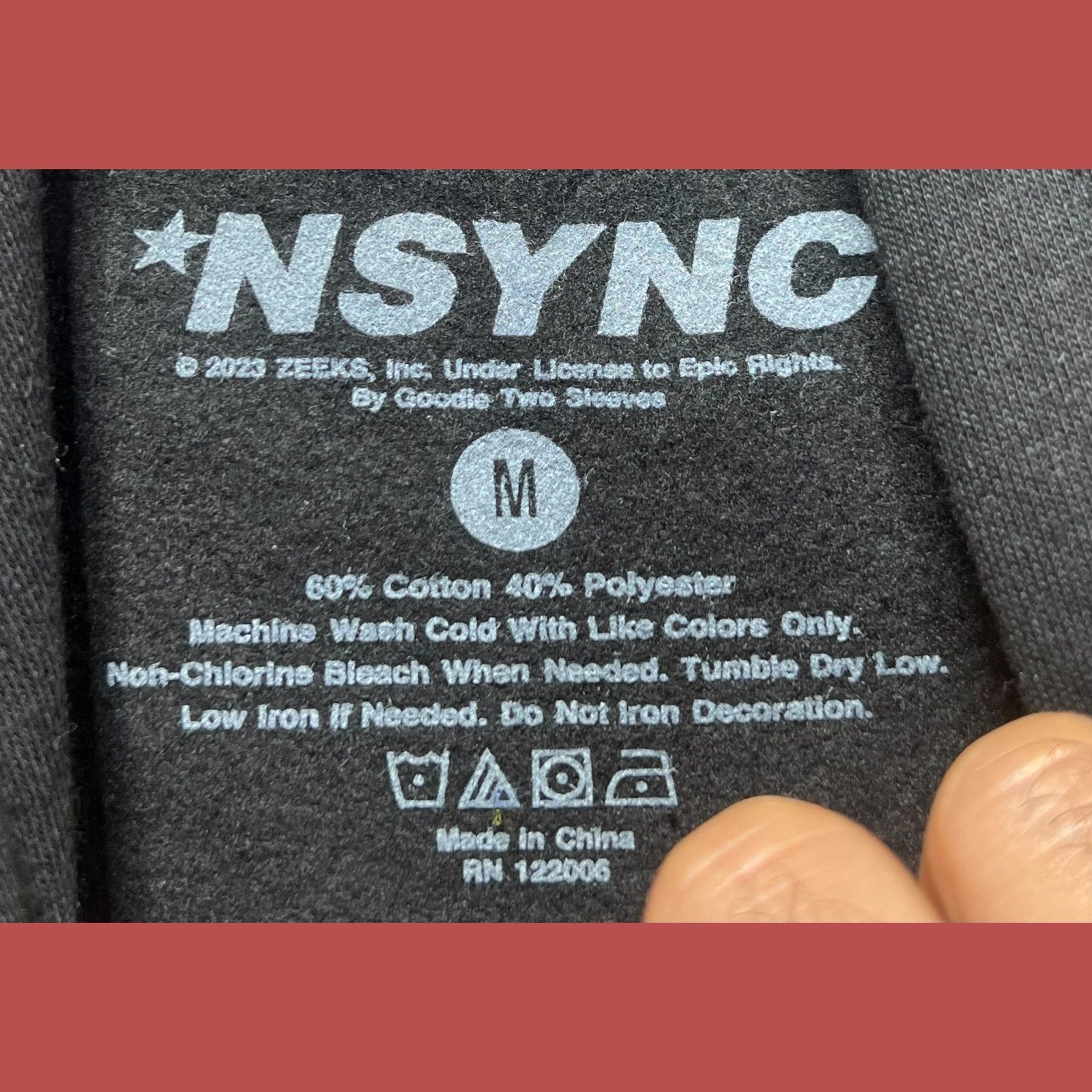 Other NSYNC - Men's Long Sleeve Hooded Sweatshirt - Black - Medium Size US M / EU 48-50 / 2 - 8 Thumbnail