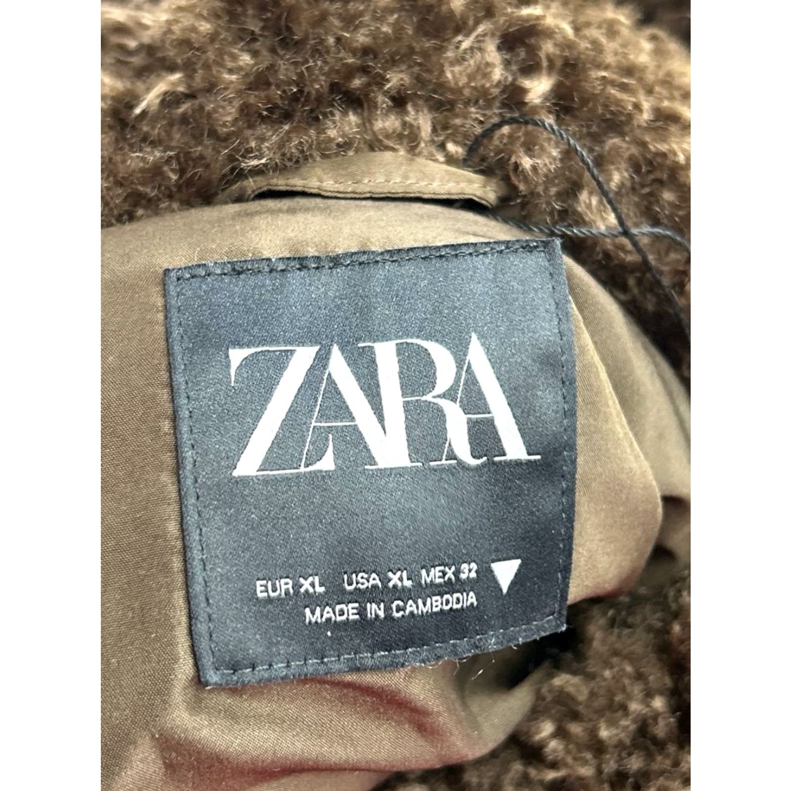 Zara Zara Jacket Womens XL Brown Toggle Fleece Size XL / US 12-14 / IT 48-50 - 3 Thumbnail