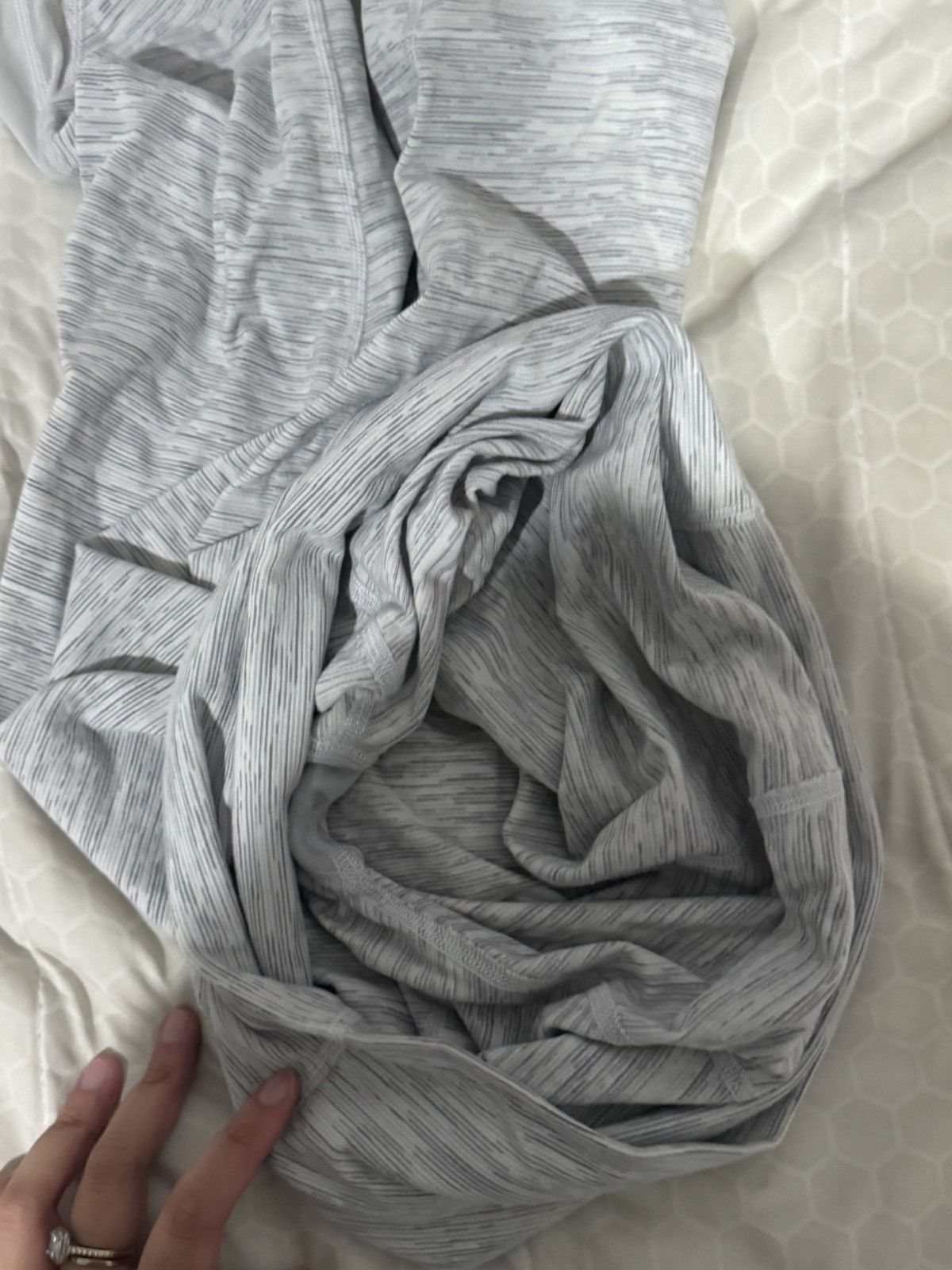 Lululemon Lululemon Gray Striped White Leggings Size 28" / US 6 / IT 42 - 3 Thumbnail