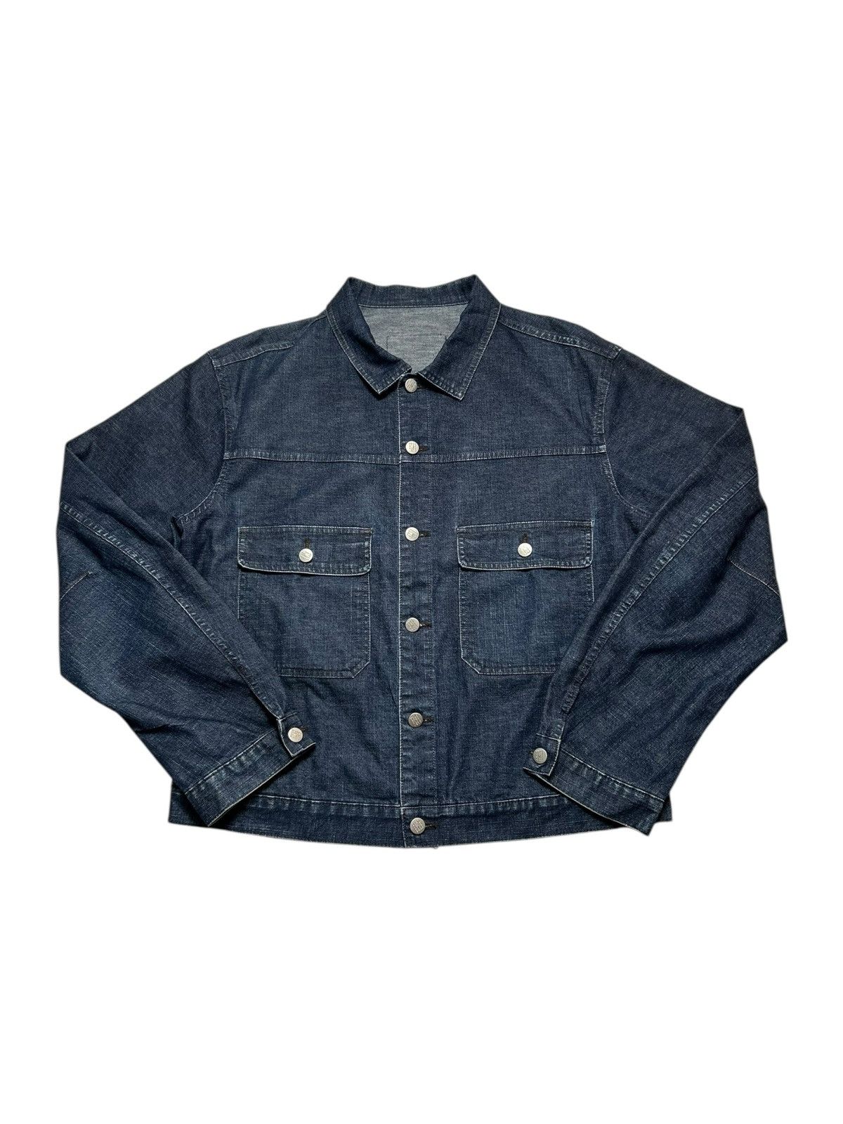 Marithe + Francois Girbaud Vintage Marithe Francois Girbaud Jacket Indigo Denim Trucker Size US L / EU 52-54 / 3 - 2 Thumbnail