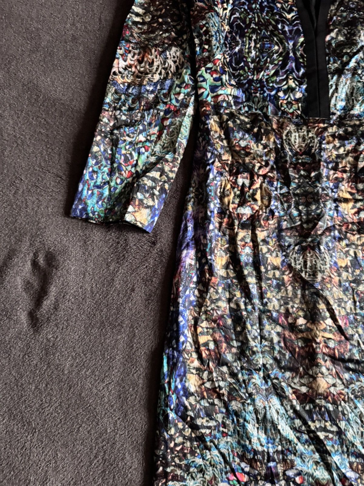 Alexander McQueen × Vintage Alexander McQueen - SS12 Silk Tunic Mini Dress luxury Size XS / US 0-2 / IT 36-38 - 3 Thumbnail