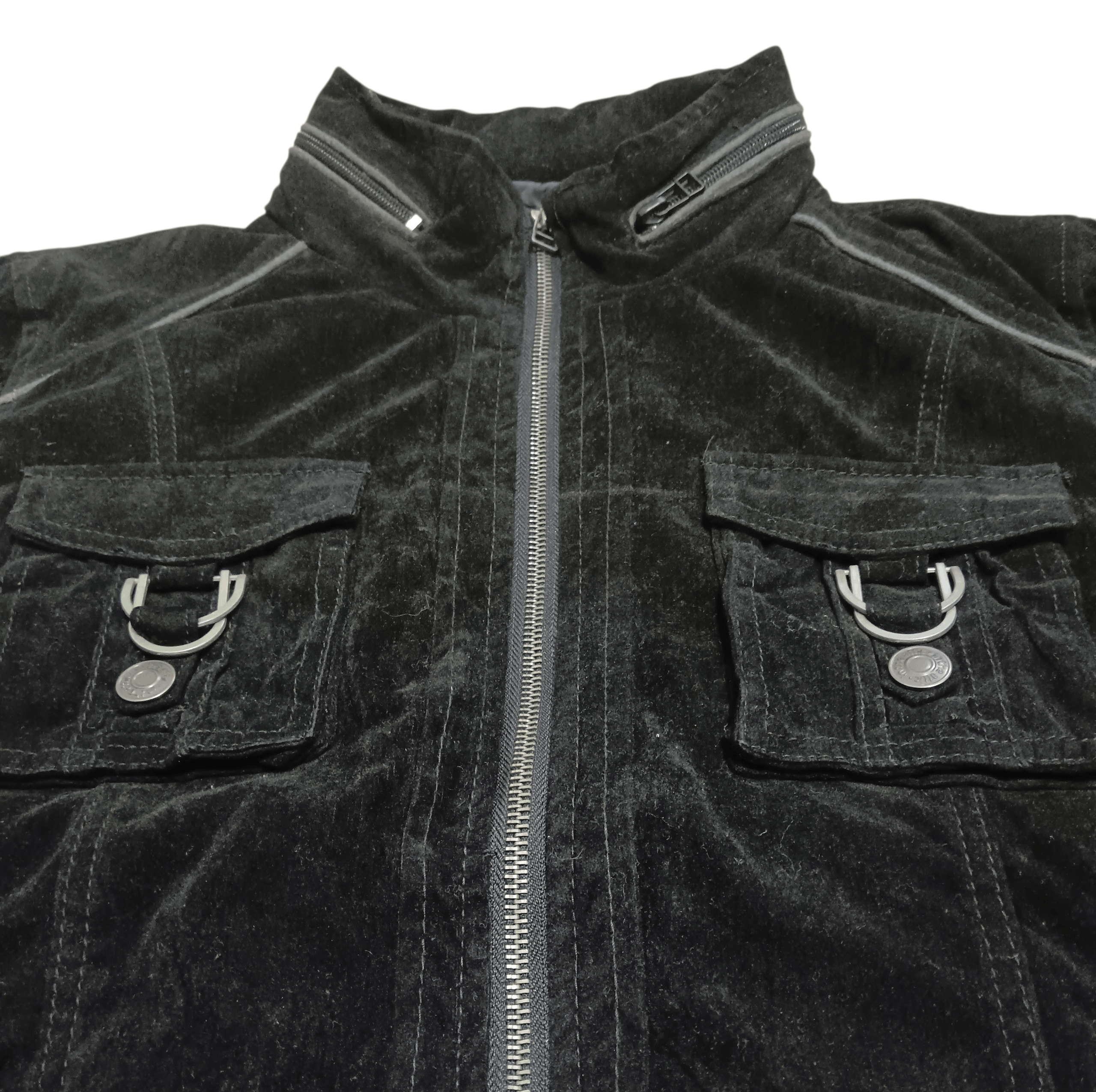 In The Attic IN THE ATTIC PUNK BLACK VELVET HOODED JACKET Size US M / EU 48-50 / 2 - 2 Thumbnail