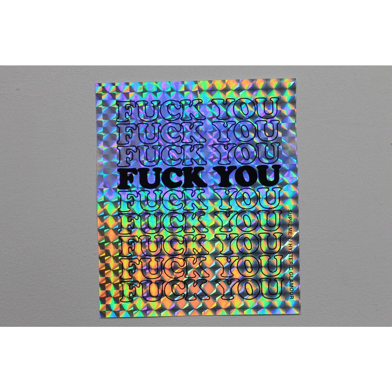 Supreme Supreme Hysteric Glamour F You Sticker Silver Holographic 17 Size ONE SIZE - 2 Thumbnail