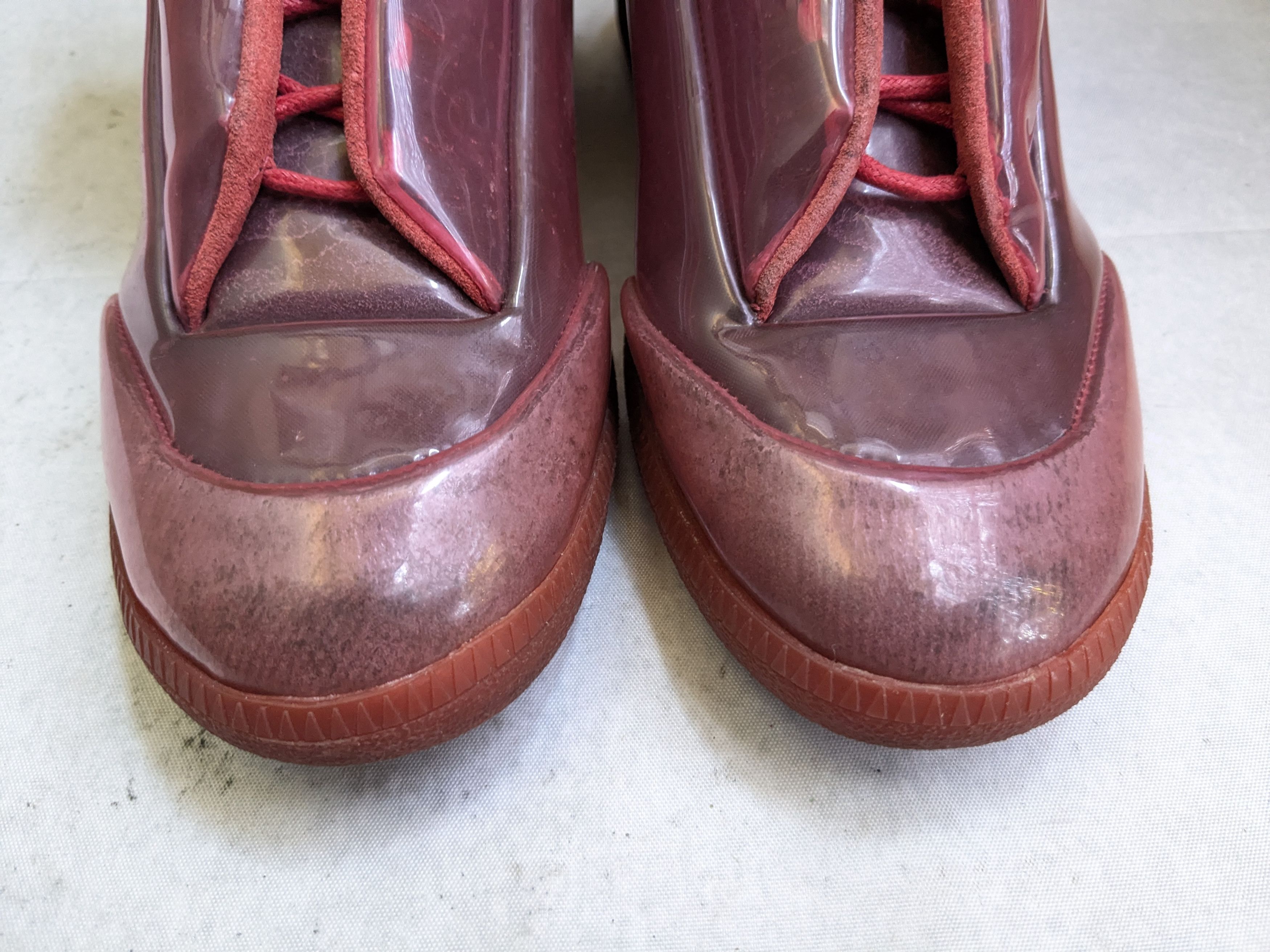 Maison Margiela Maison Margiela Future Sneakers Red PVC 9 42 High Tops Size US 9 / EU 42 - 3 Thumbnail