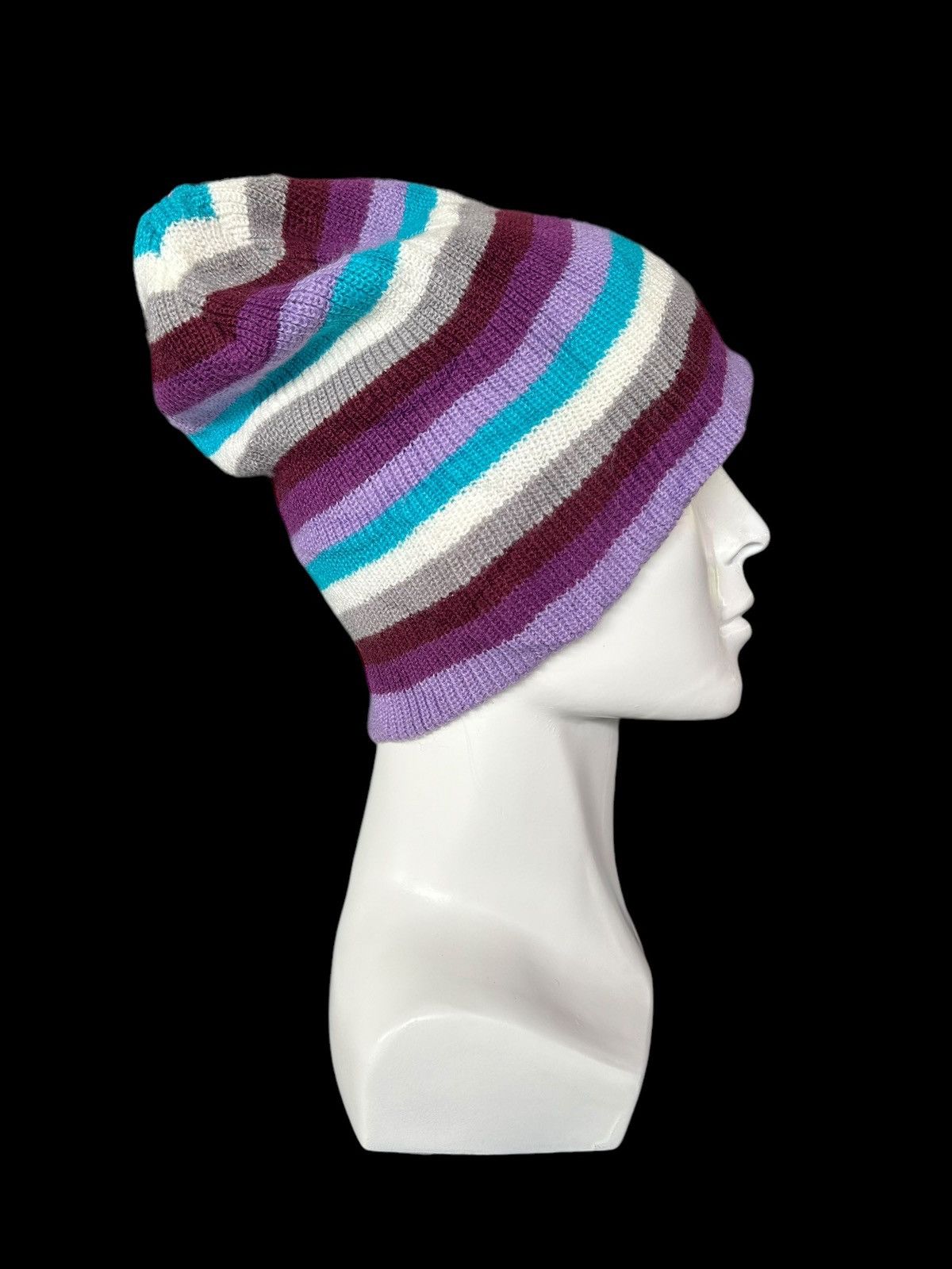 Japanese Brand × Kapital × Vintage Volcom Knitted Stripe Rare Beanie Hats ☠️☠️ Size ONE SIZE - 3 Thumbnail