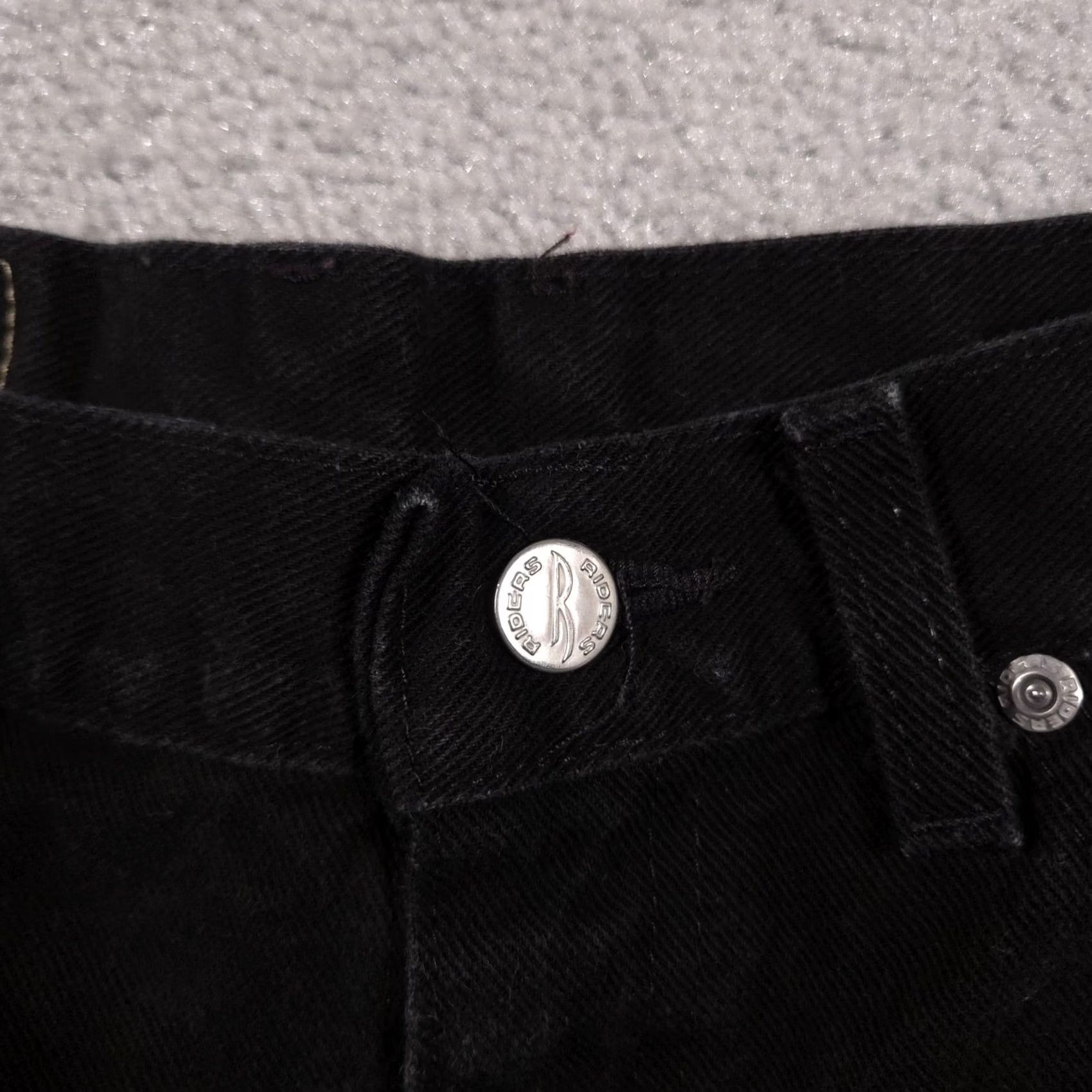 Vintage Riders Jeans Womens 10 Medium Black Denim High Rise Tapered Leg Mom Fit Size 32" / US 10 / IT 46 - 5 Thumbnail