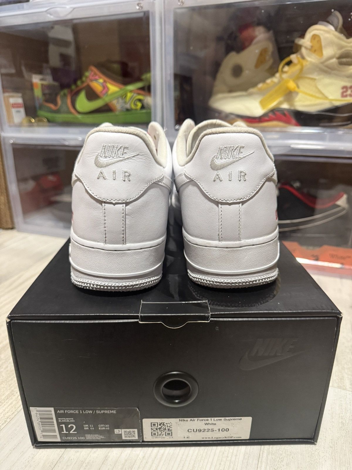 Nike × Supreme Nike Air Force 1 Low Supreme White Size US 12 / EU 45 - 5 Thumbnail
