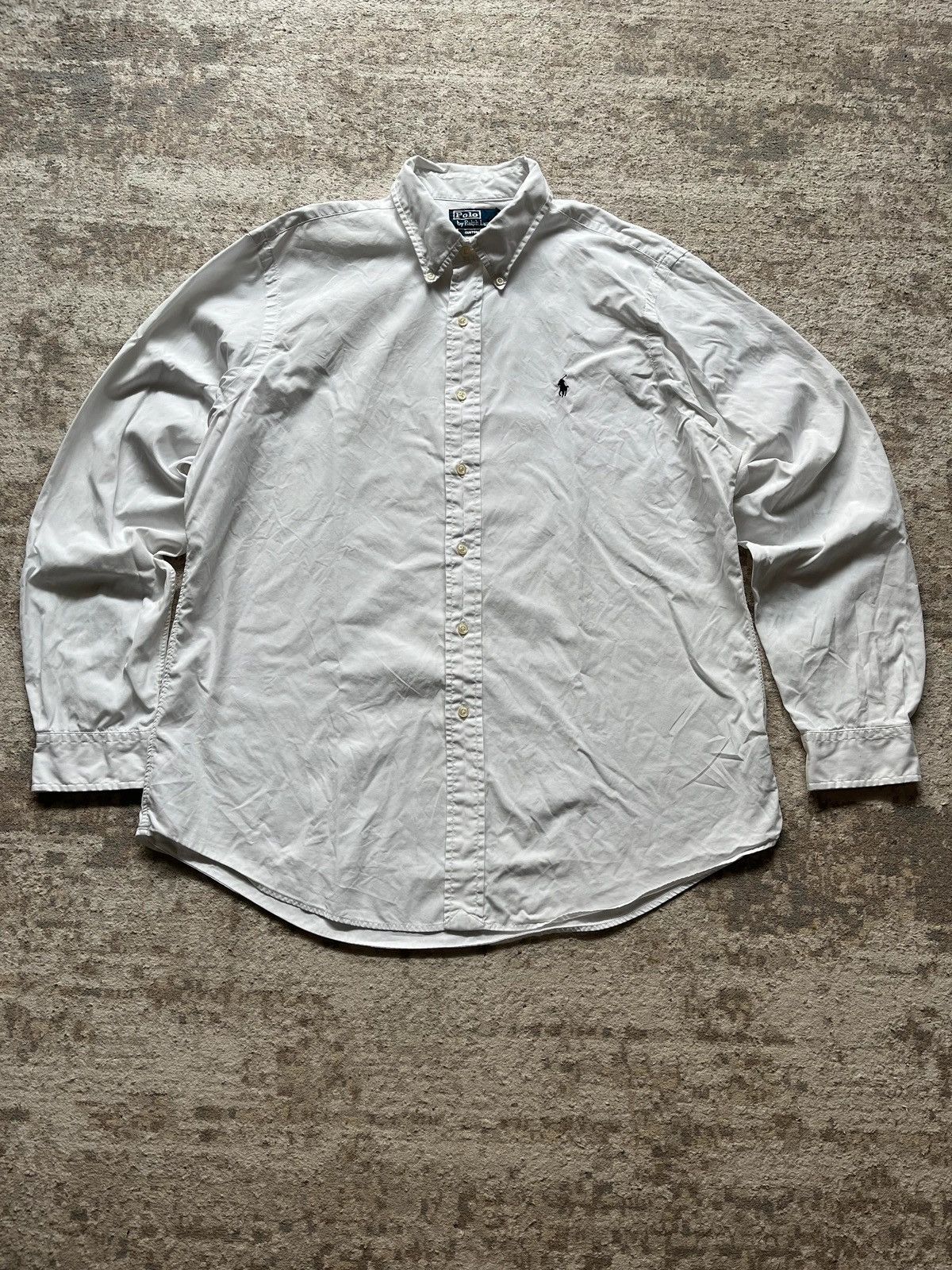 Polo Ralph Lauren Polo Ralph Lauren Small Pony Sz XL White Shirt Size US XL / EU 56 / 4 - 1 Thumbnail