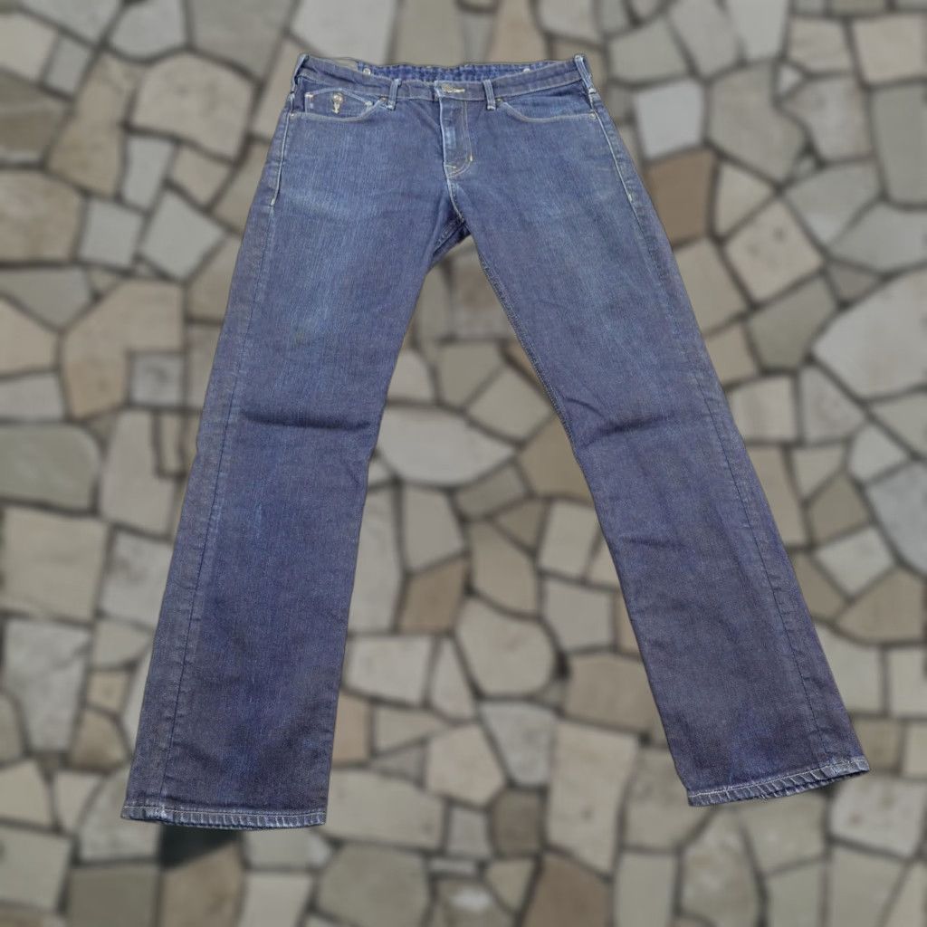 Levi's Levi's Jeans Mens 32x30 Blue Denim Straight Leg Adjustable Waist Faded Red Tab - Regular Fit, Cotton Blend, Pockets, Stretch, Dark Wash, Vintage No Size US 32 / EU 48 - 1 Thumbnail