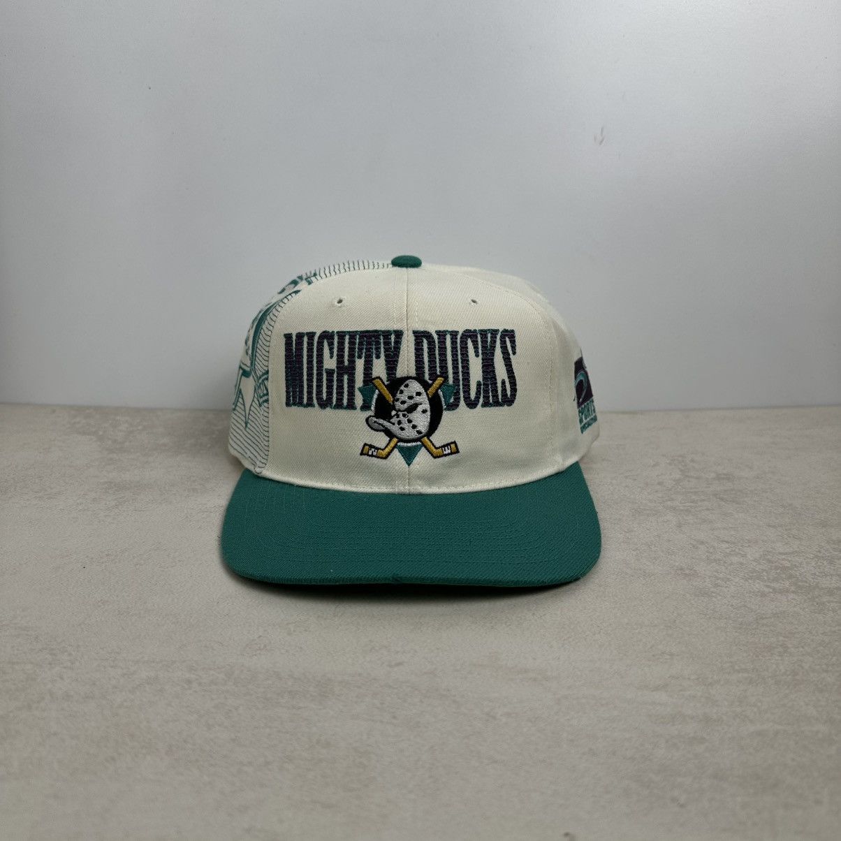 NHL Vintage Hat Mighty Ducks Lasers Sports Specialties NHL 90s Size ONE SIZE - 1 Thumbnail