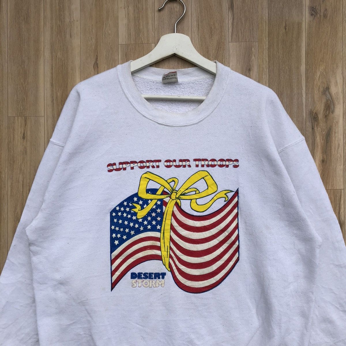 Vintage Vintage Desert Storm Pullover Support our Troops Sweatshirt Size US XL / EU 56 / 4 - 3 Thumbnail