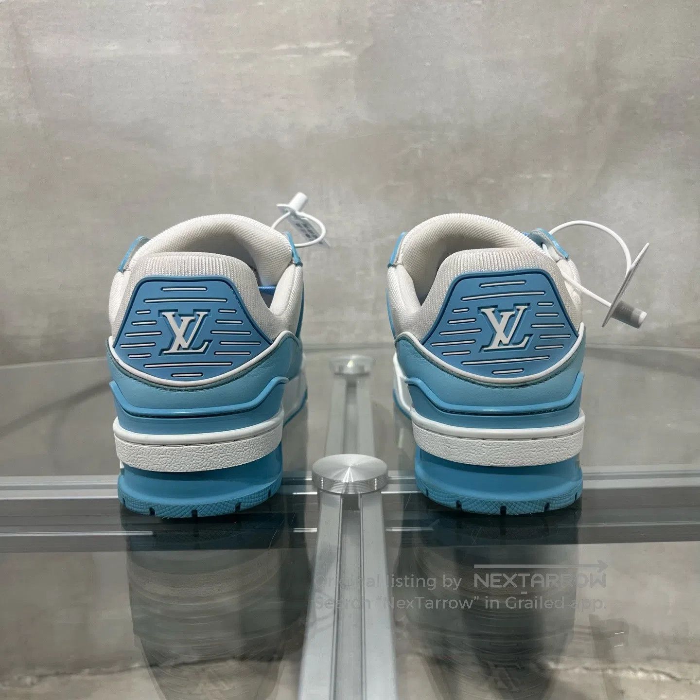 Louis Vuitton Louis Vuitton Trainer New White and Blue shoes Size US 6.5 / IT 36.5 - 6 Thumbnail