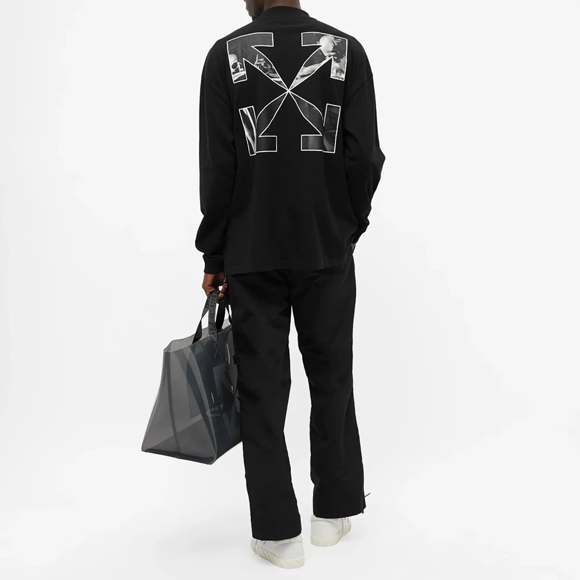 Off-White Black Caravaggio Arrows Oversized Mock Neck LS T-Shirt Size US S / EU 44-46 / 1 - 4 Thumbnail