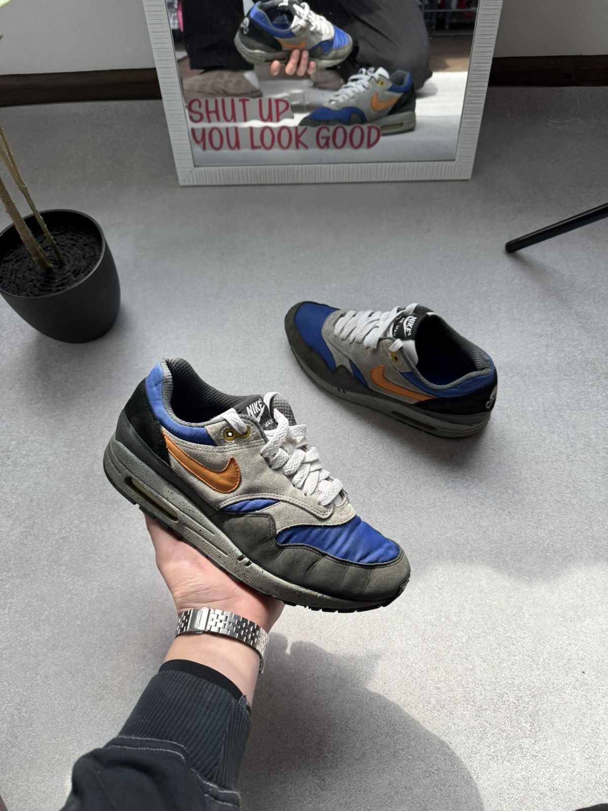 Nike Nike Air Max 1 Skulls Pack Old Royal Black Anthracite RARE Size US 8 / EU 41 - 1 Thumbnail