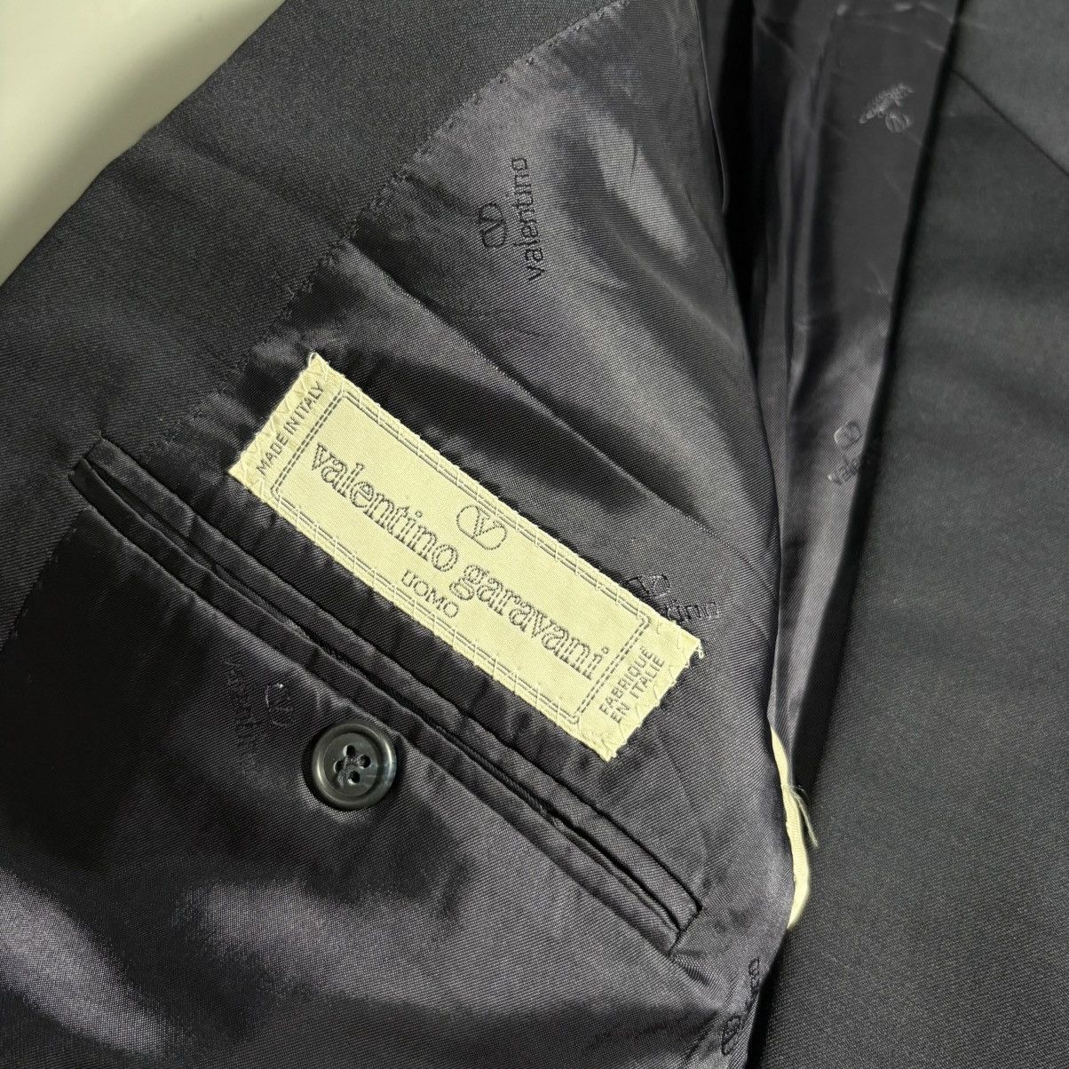 Valentino Vintage Valentino Garavani Navy Blue Wool Blazer Size 42R - 6 Thumbnail