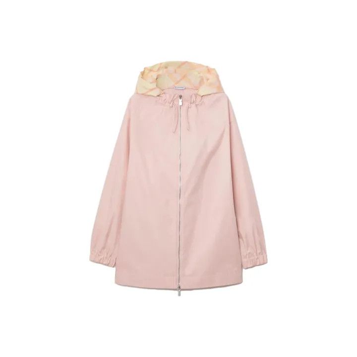 Burberry Burberry Pink Hooded Zip Jacket for Women 0079 Size S / US 4 / IT 40 - 1 Thumbnail