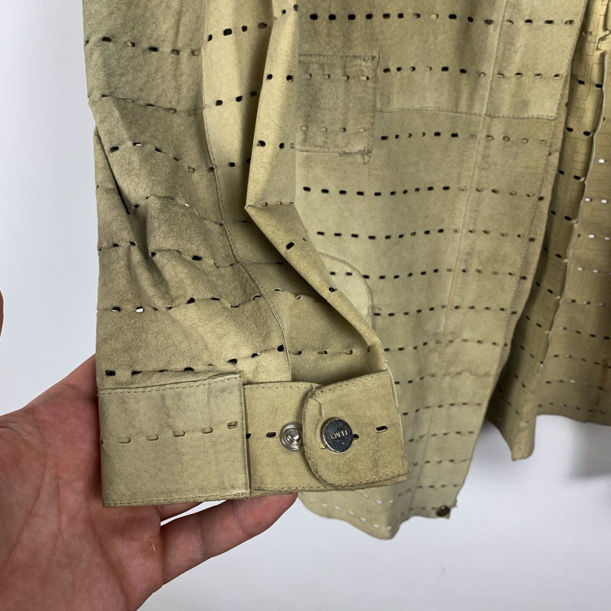 Fendi × Vintage Rare ‼️ Vintage Fendi See Through Leather Jacket Size S / US 4 / IT 40 - 11 Thumbnail