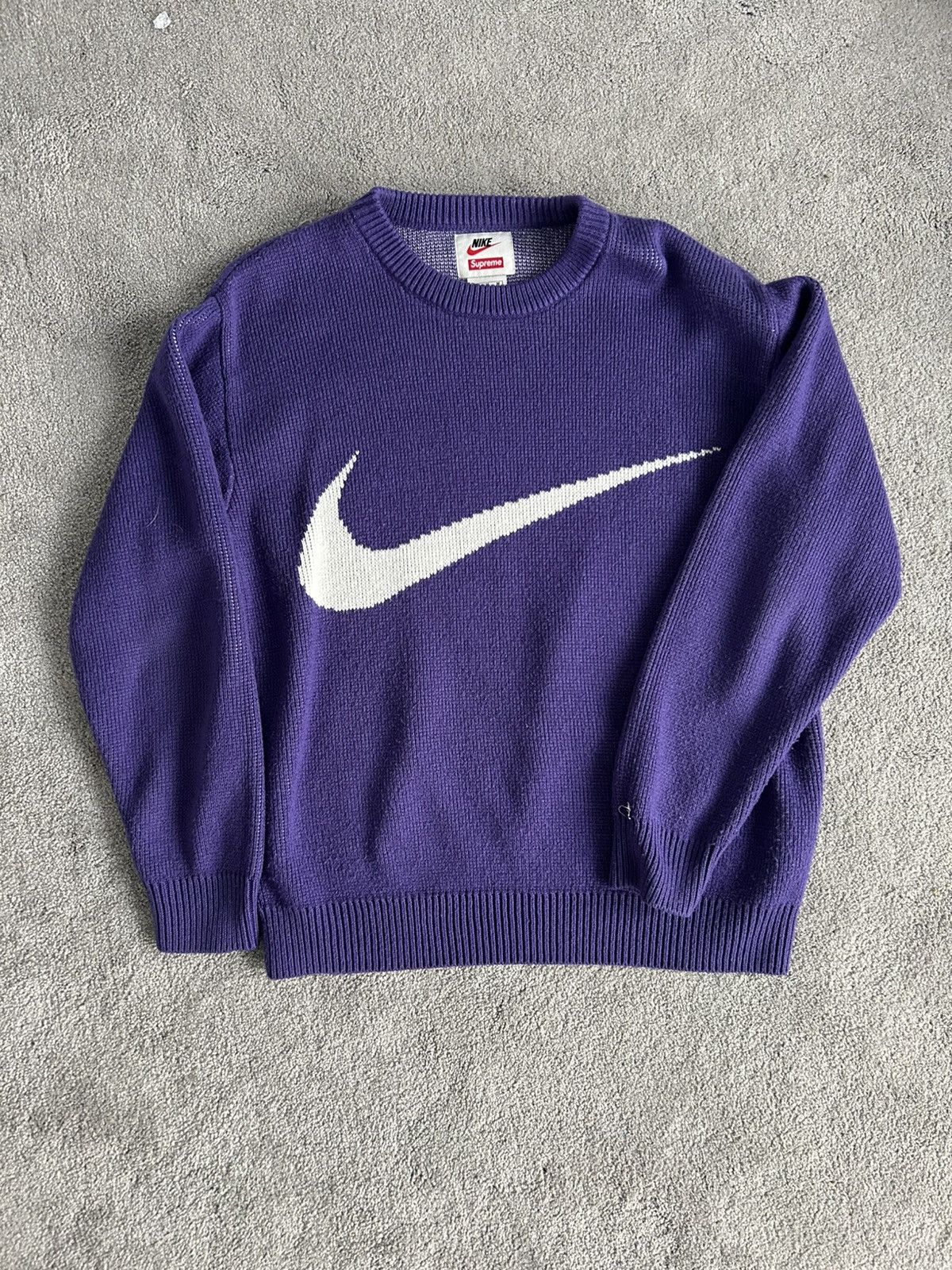 Purple Crewneck Nike Supreme Supreme Nike Sweater
