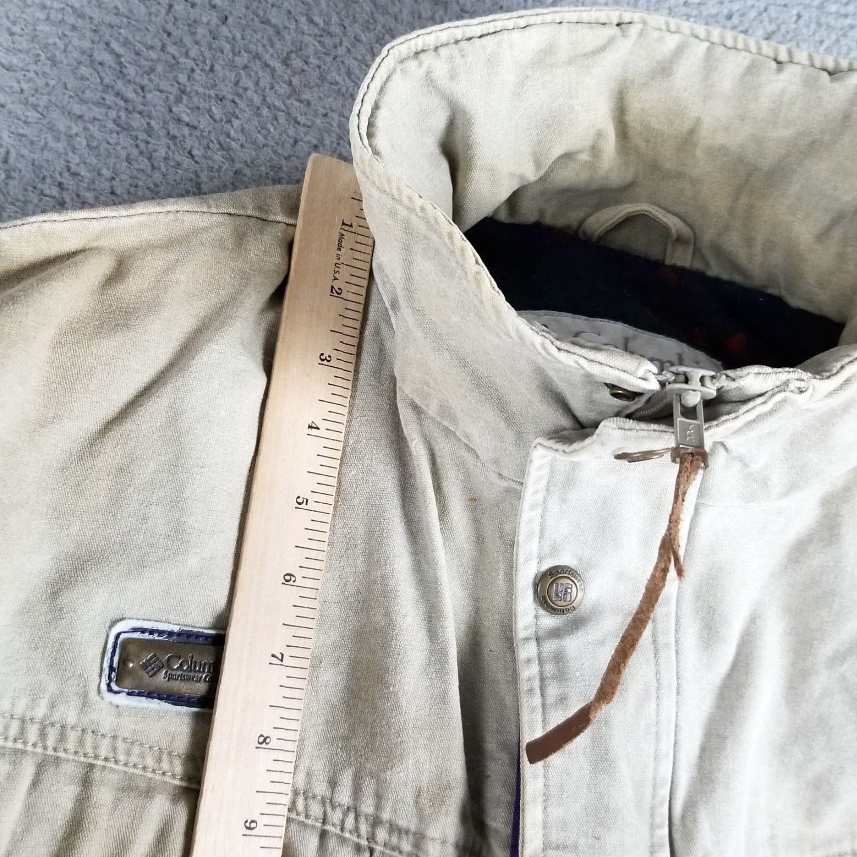 Vintage VINTAGE Columbia Work Jacket Coat - Canvas, Lined, Full Zip - Adult XL - Beige - 90s Aztec Western Hunting Style Men Size US XL / EU 56 / 4 - 3 Thumbnail
