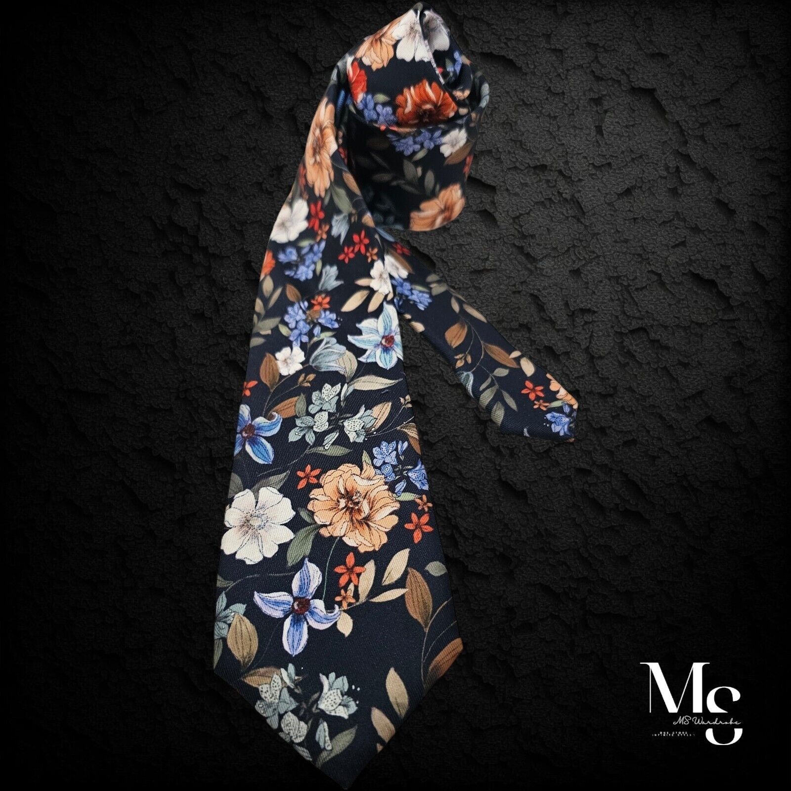 NEXT NEXT Blue Floral Polyester Tie W: 2.5" NWT Size ONE SIZE - 1 Thumbnail