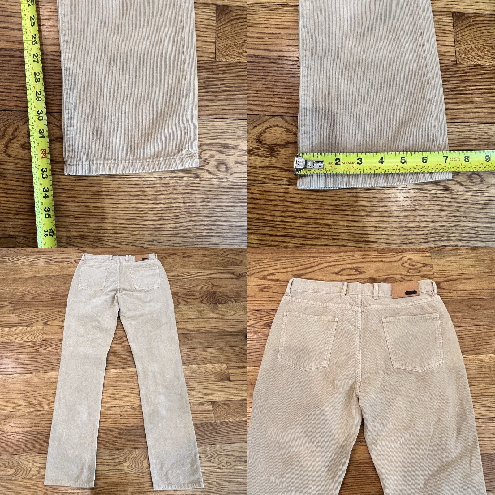 Taylor Stitch TAYLOR STITCH 100% Organic Cotton Democratic Corduroy Pants - Men 33x33 Beige, Flat Front, Straight Leg, 5-Pocket, Zip Closure Size US 33 - 8 Thumbnail