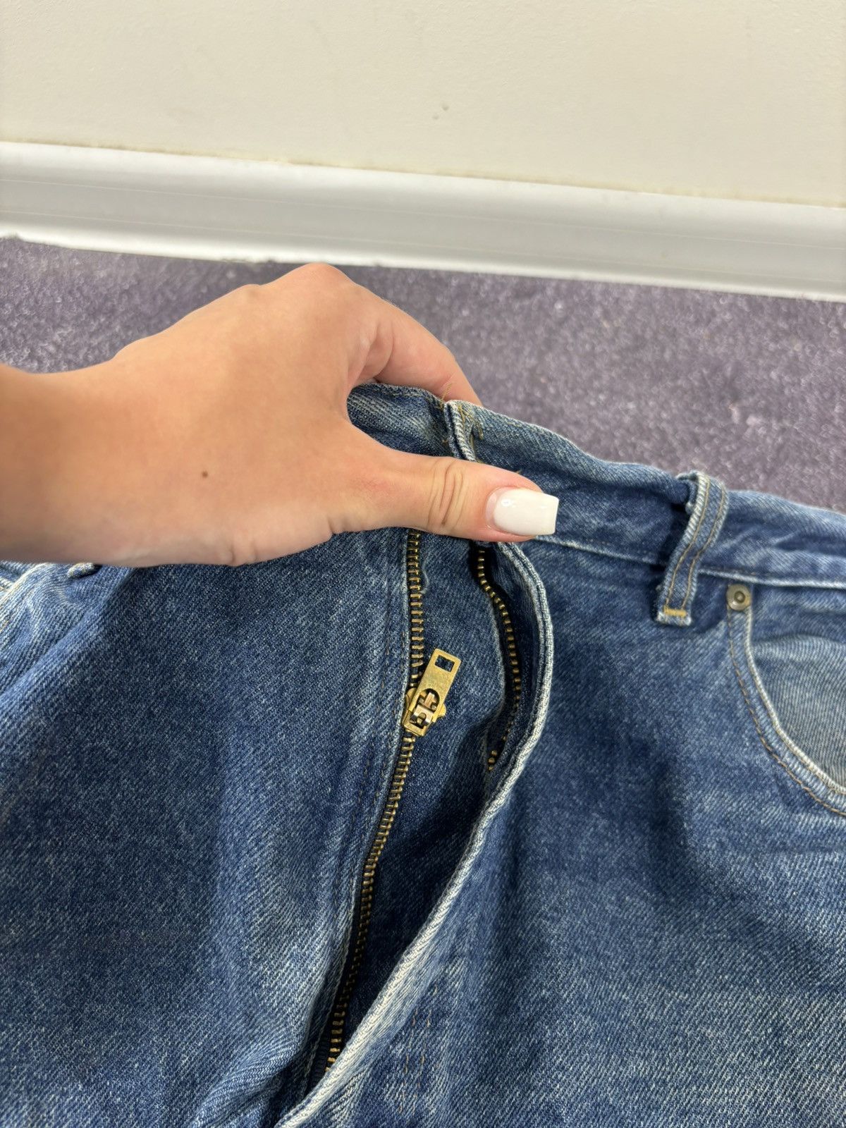 Carhartt Vintage 90s Carhartt USA Work Blue Denim Skate Baggy Jeans Size US 40 / EU 56 - 12 Thumbnail