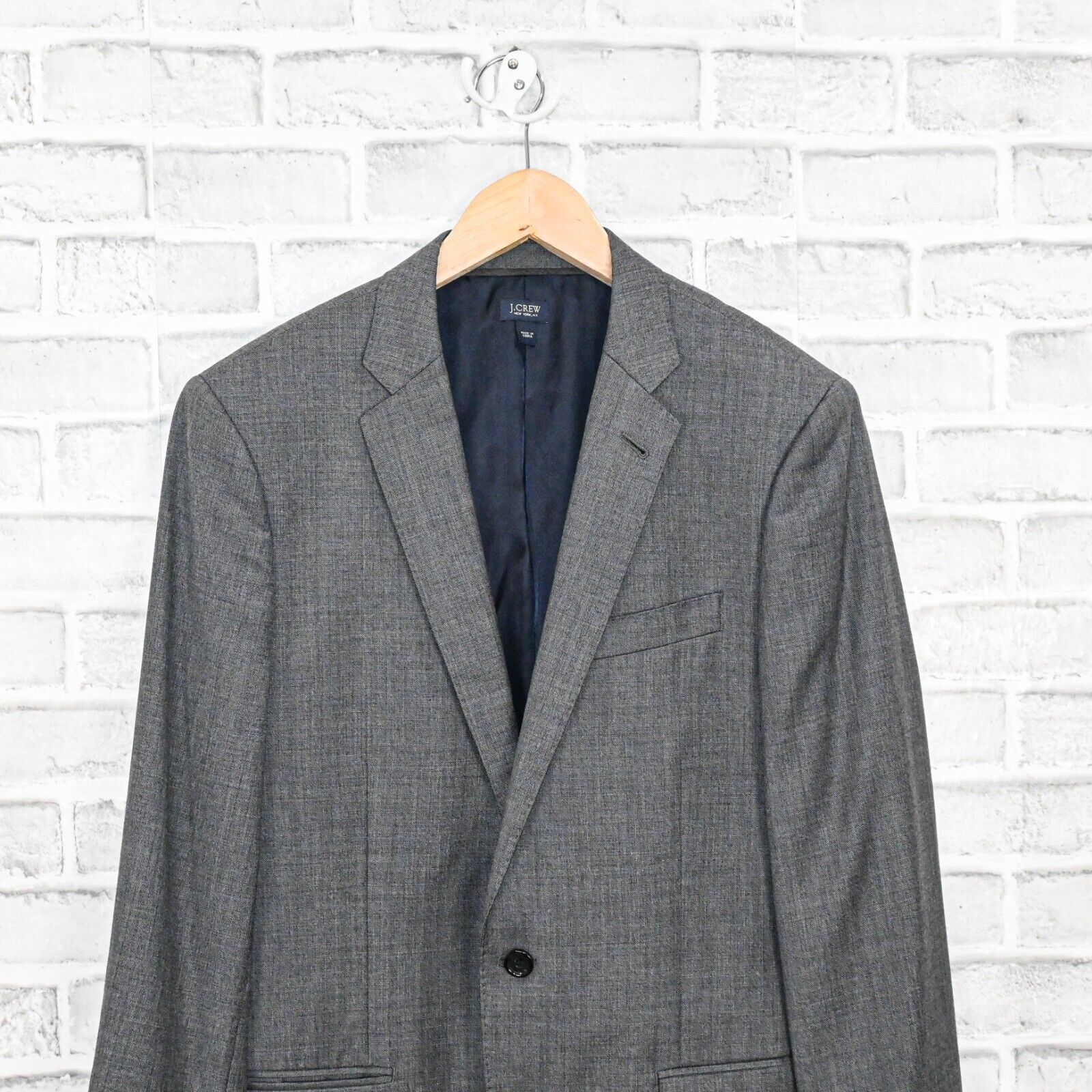 J.Crew J.Crew Ludlow Suit Jacket Grey Double vent tollegno 1900 Size 38R - 6 Thumbnail