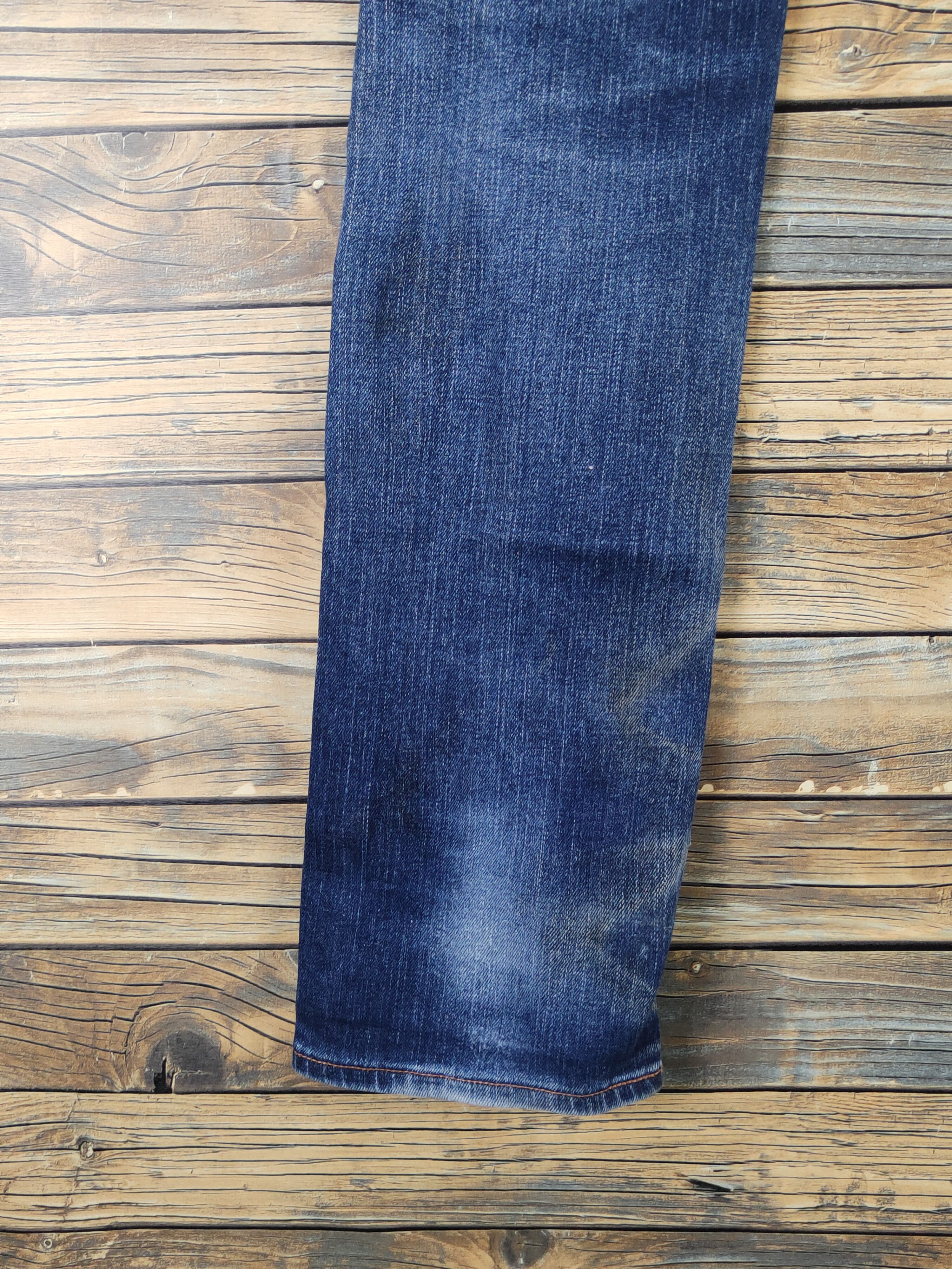 Japanese Brand Uniqlo Dark Blue Distressed Ripped denim Jeans #W1298 Size US 29 - 9 Thumbnail