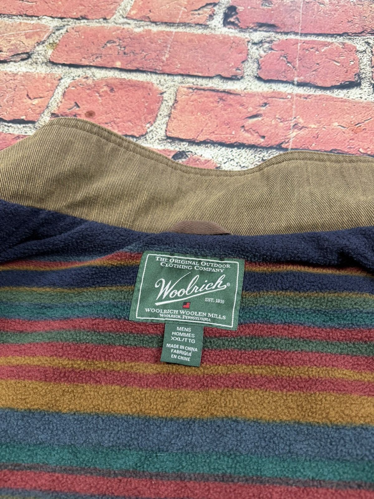 Woolrich Woolen Mills Vintage Woolrich Canvas Vest Aztec Fleece Blanket Lined Size US XXL / EU 58 / 5 - 10 Thumbnail