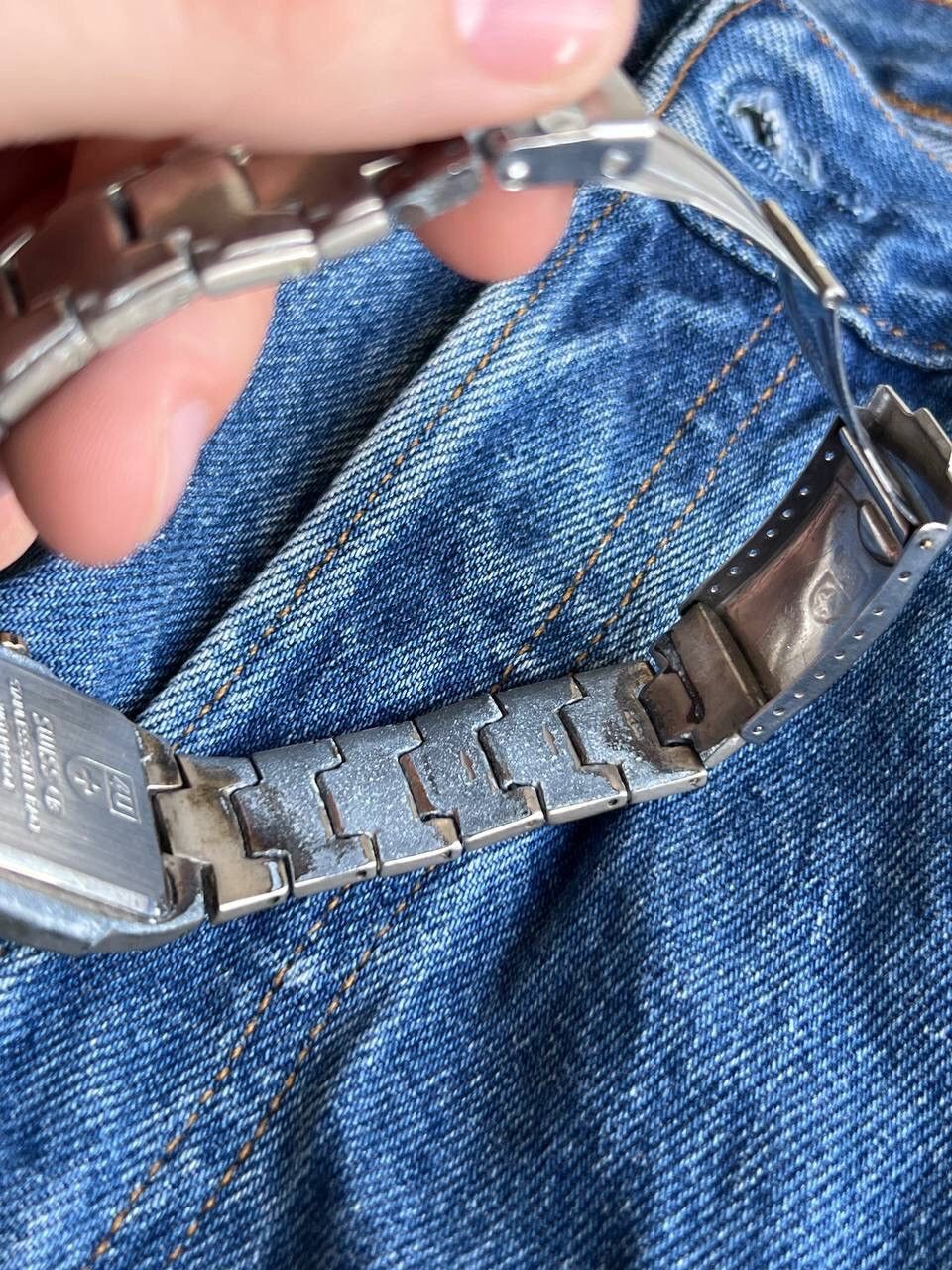 Japanese Brand × Vintage Vintage Swiss 4U futuristic Watch Steel Metal Bracelet Size ONE SIZE - 9 Thumbnail