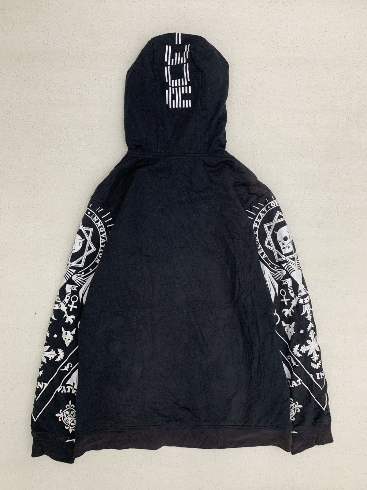 Le Grande Bleu (L.G.B.) ACE YU DOUBLE ZIP HOODIE SKULL CRAZY CROSS VANDALIZE PRINTED Size US XL / EU 56 / 4 - 8 Thumbnail