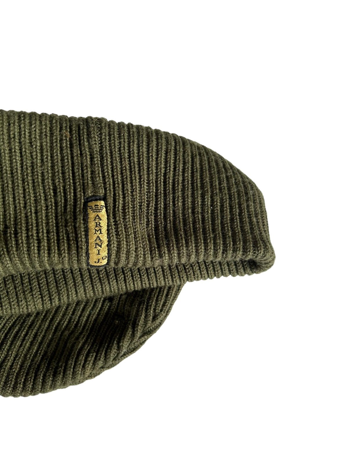 Armani × Designer ARMANI JEANS Distressed Beanie Hats Made in Italy Size ONE SIZE - 2 Thumbnail