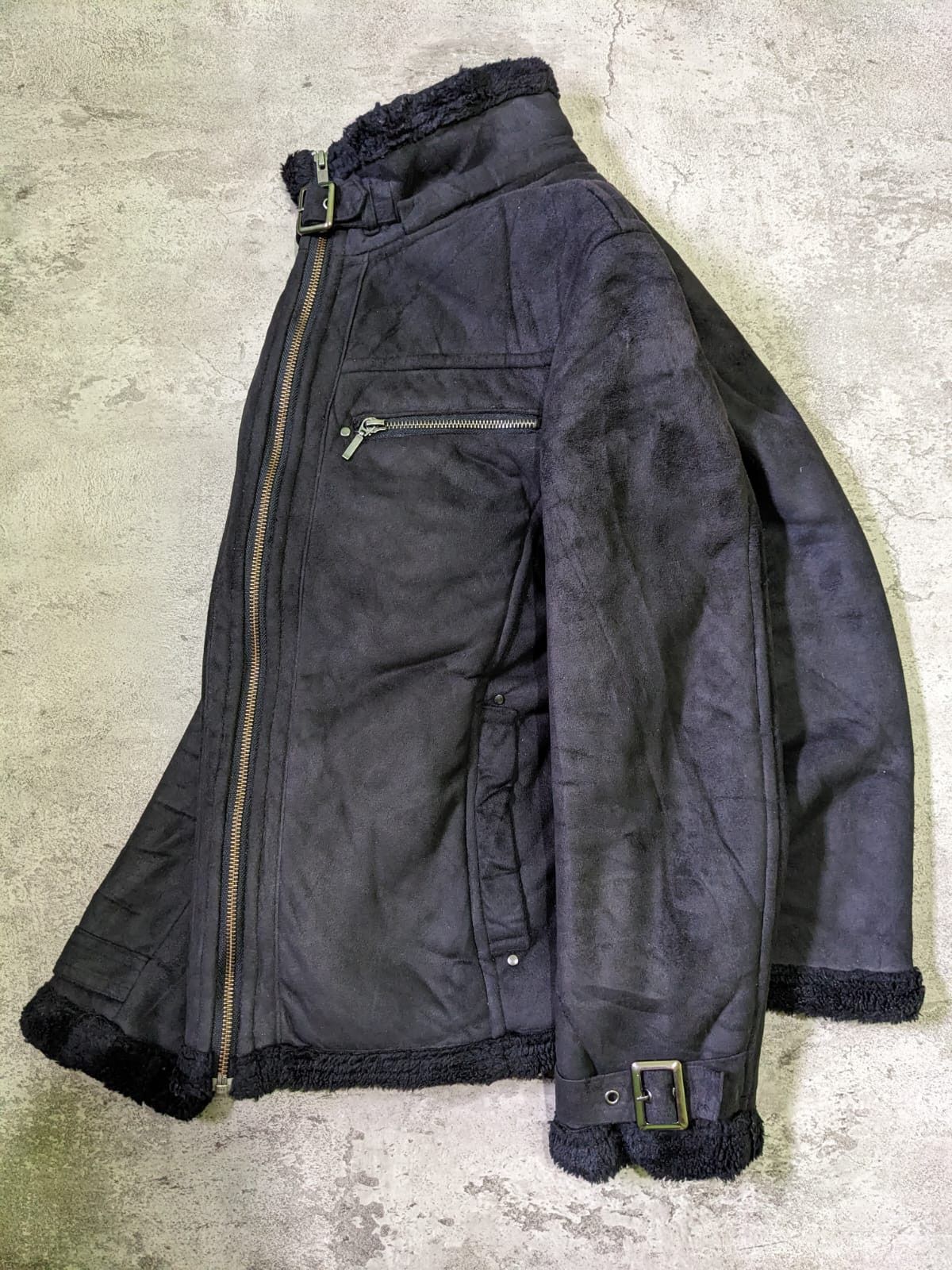 Japanese Brand Roushatte Faux Suede Fur Rider Jacket Size US M / EU 48-50 / 2 - 4 Thumbnail