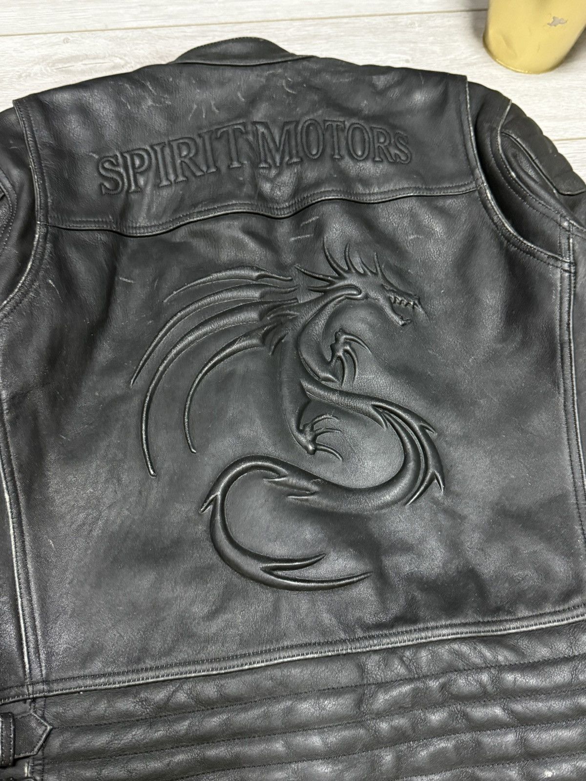 Vintage Polo x Spirit Motors🐉 dragon big logo leather jacket moto Size US L / EU 52-54 / 3 - 2 Thumbnail