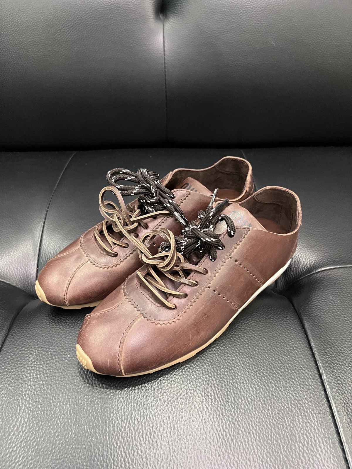 Miu Miu Miu Miu SS26 Plume Distressed Leather Sneakers Size US 6.5 / IT 36.5 - 2 Thumbnail