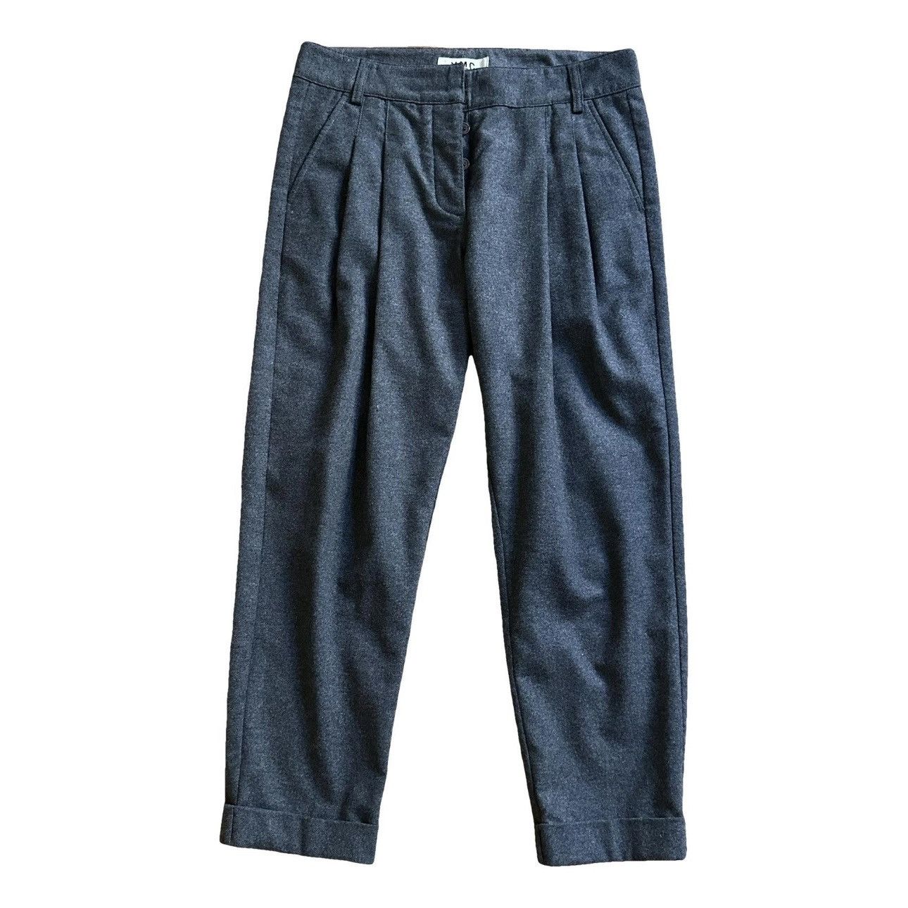 Wool pleated trousers