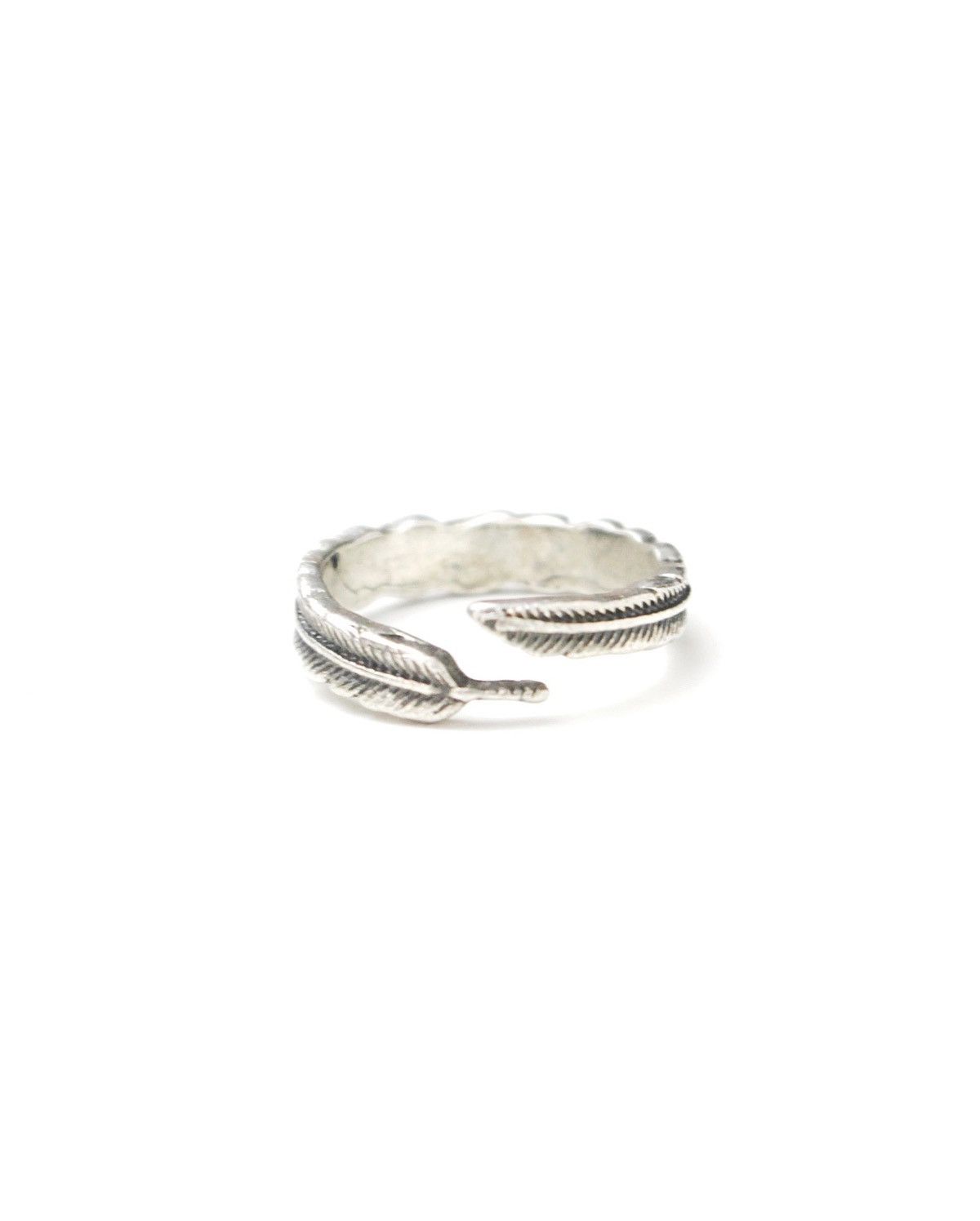 Vintage 2000S JAPANESE MADE NAVAJO FEATHER SILVER PLATED RING Size ONE SIZE - 1 Thumbnail