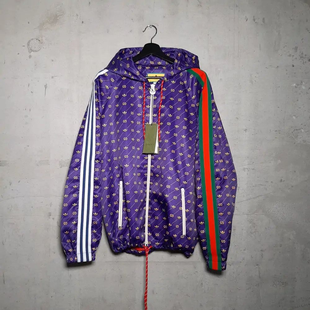 Adidas × Gucci Gucci x adidas Trefoil Print Jacket | Grailed
