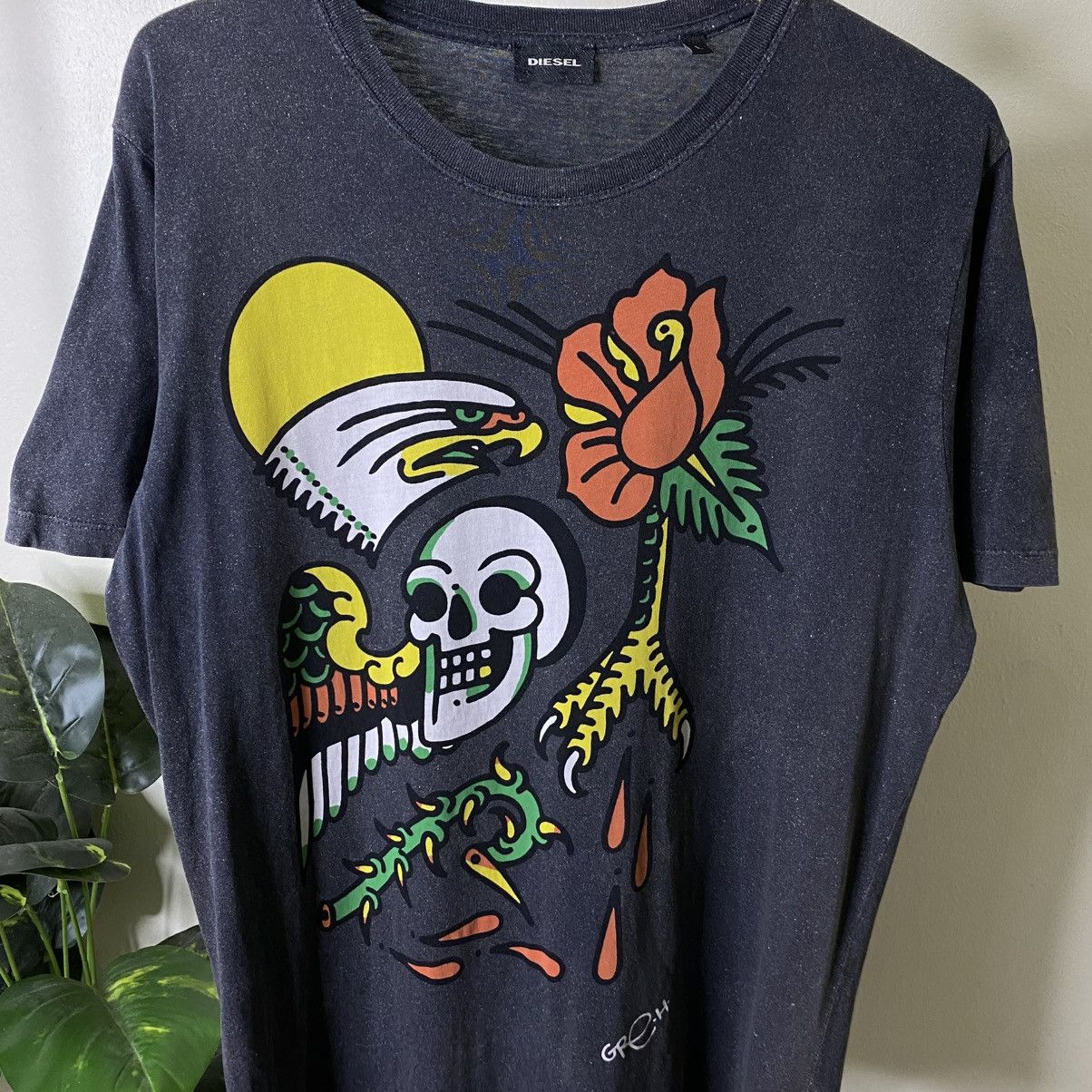 Diesel Vintage Y2K Diesel Skulls Pop Art Graphic Tee Size US L / EU 52-54 / 3 - 2 Thumbnail