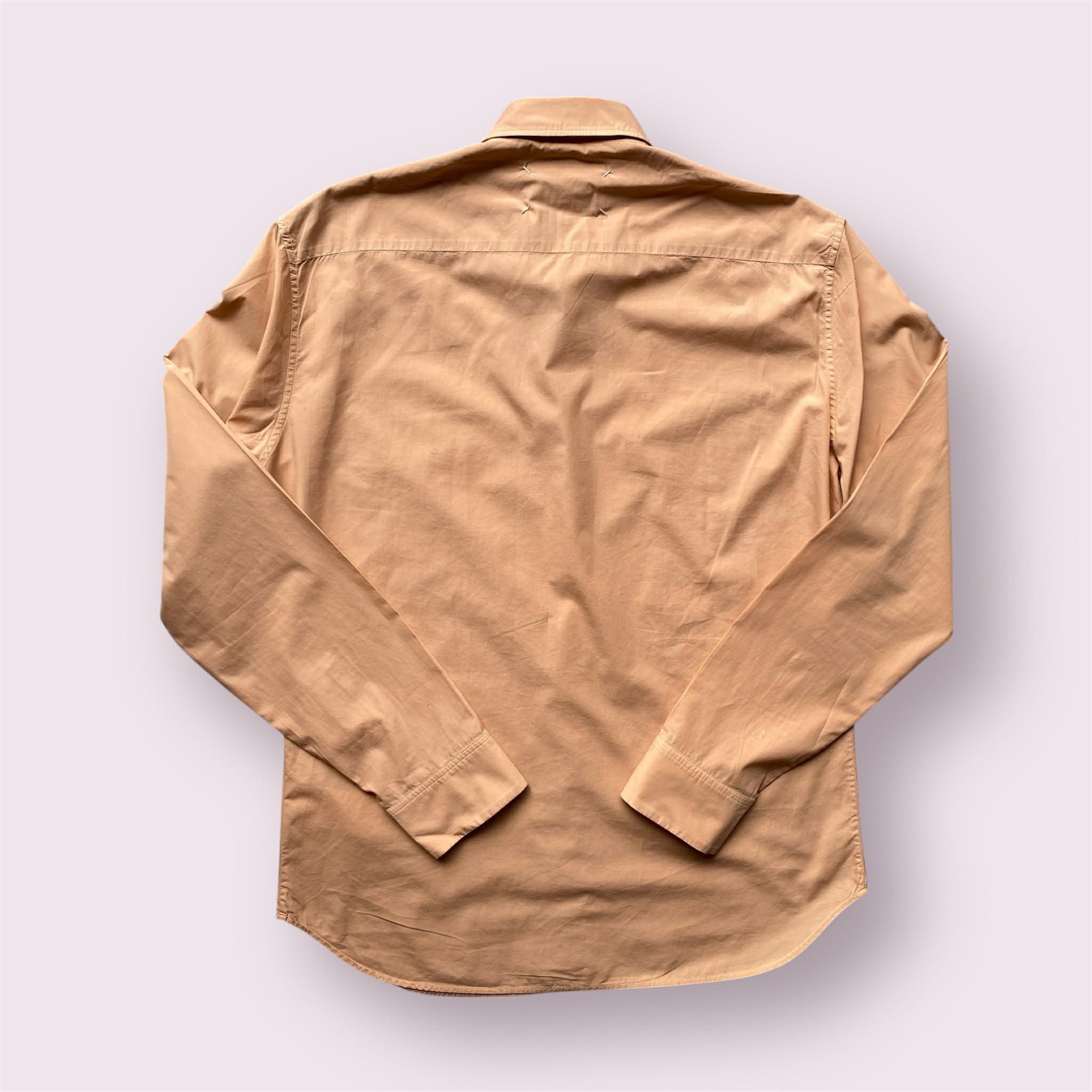 Maison Margiela Maison Margiela 10 Men Ghost Pocket Poplin Shirt Camel Size US L / EU 52-54 / 3 - 2 Thumbnail